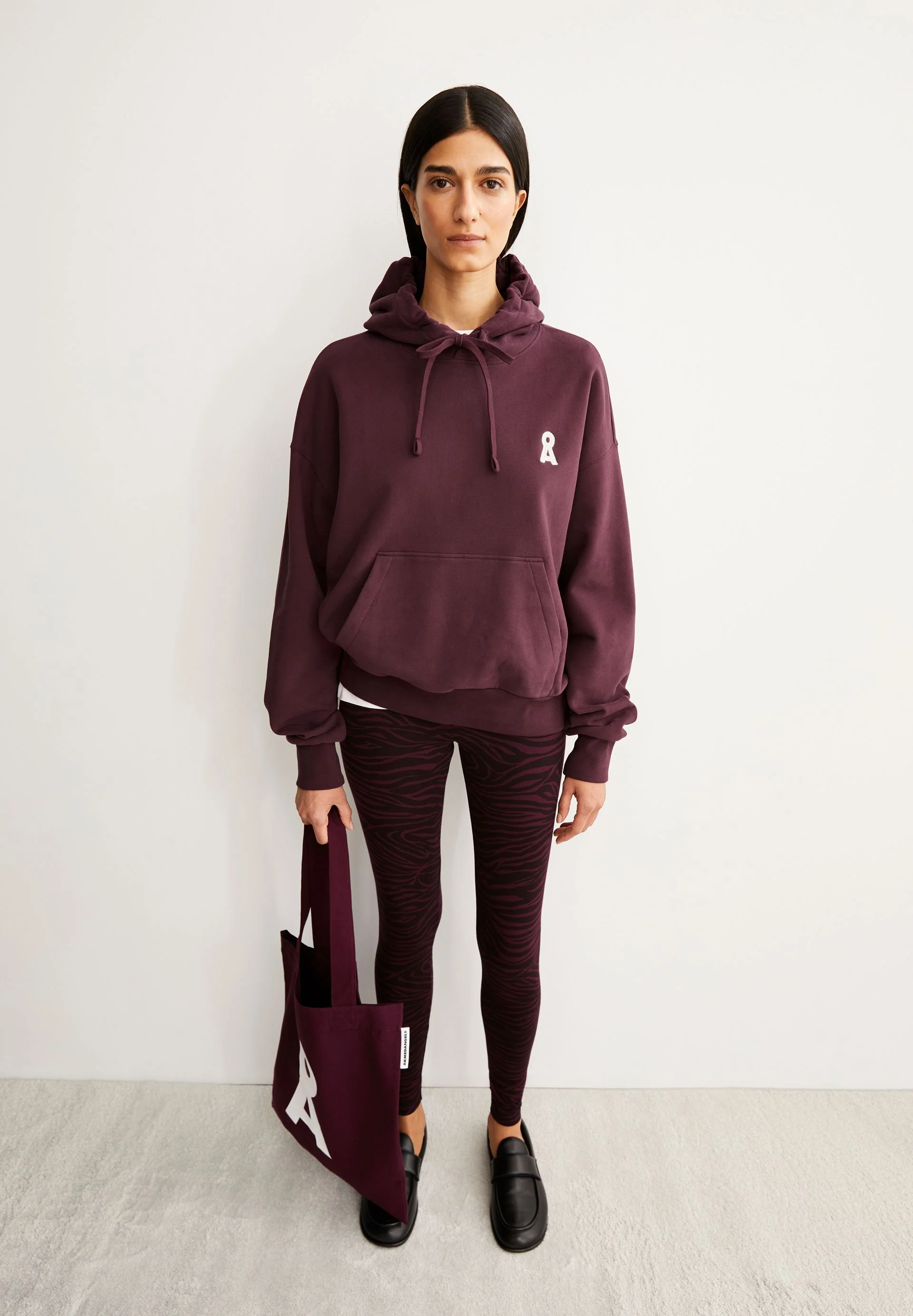 FARIBAA ZEBRARAA LEGGINGS | dark cranberry - Image 4