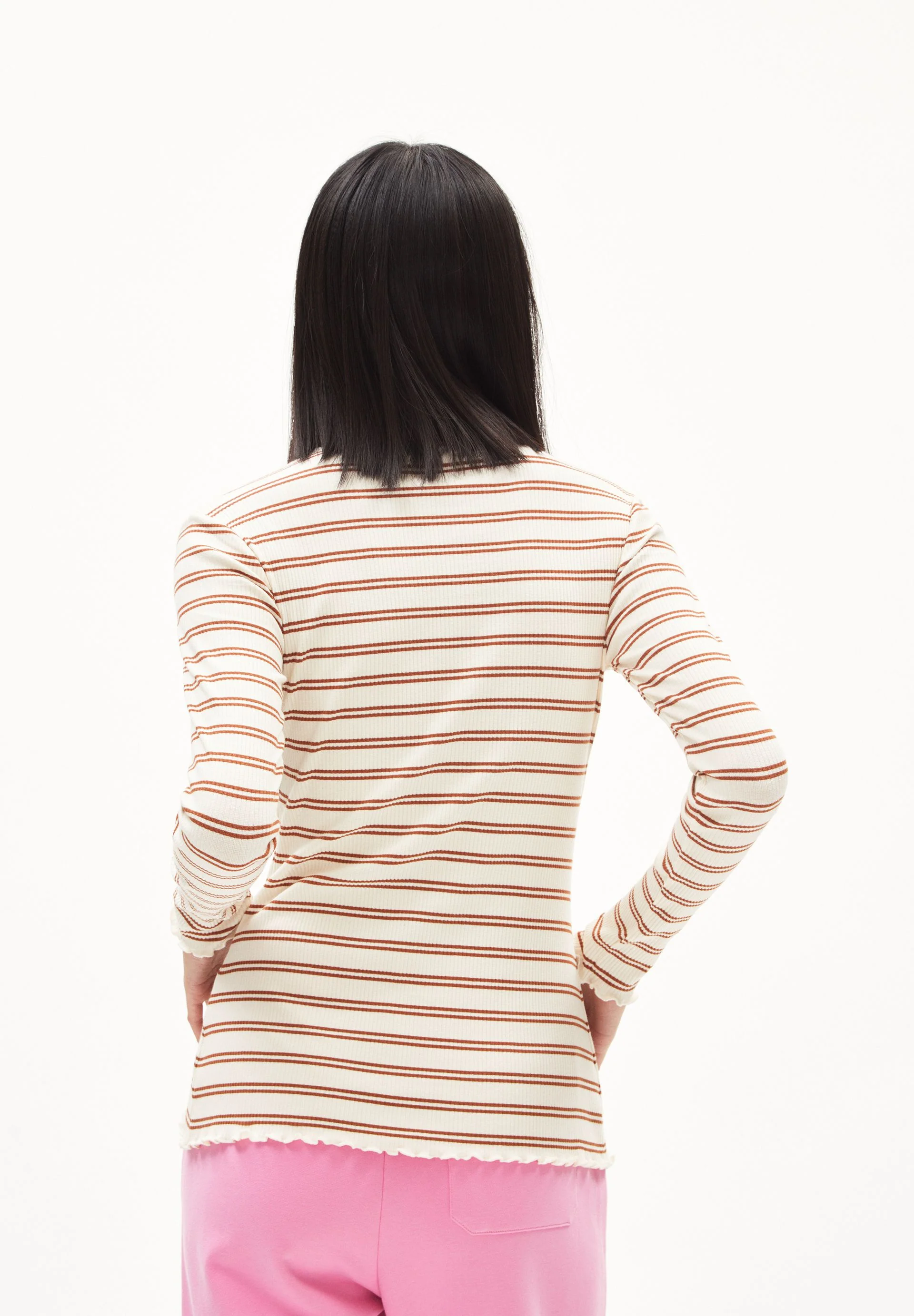 FATIMAA DOUBLE STRIPES | cacao-undyed - Image 2