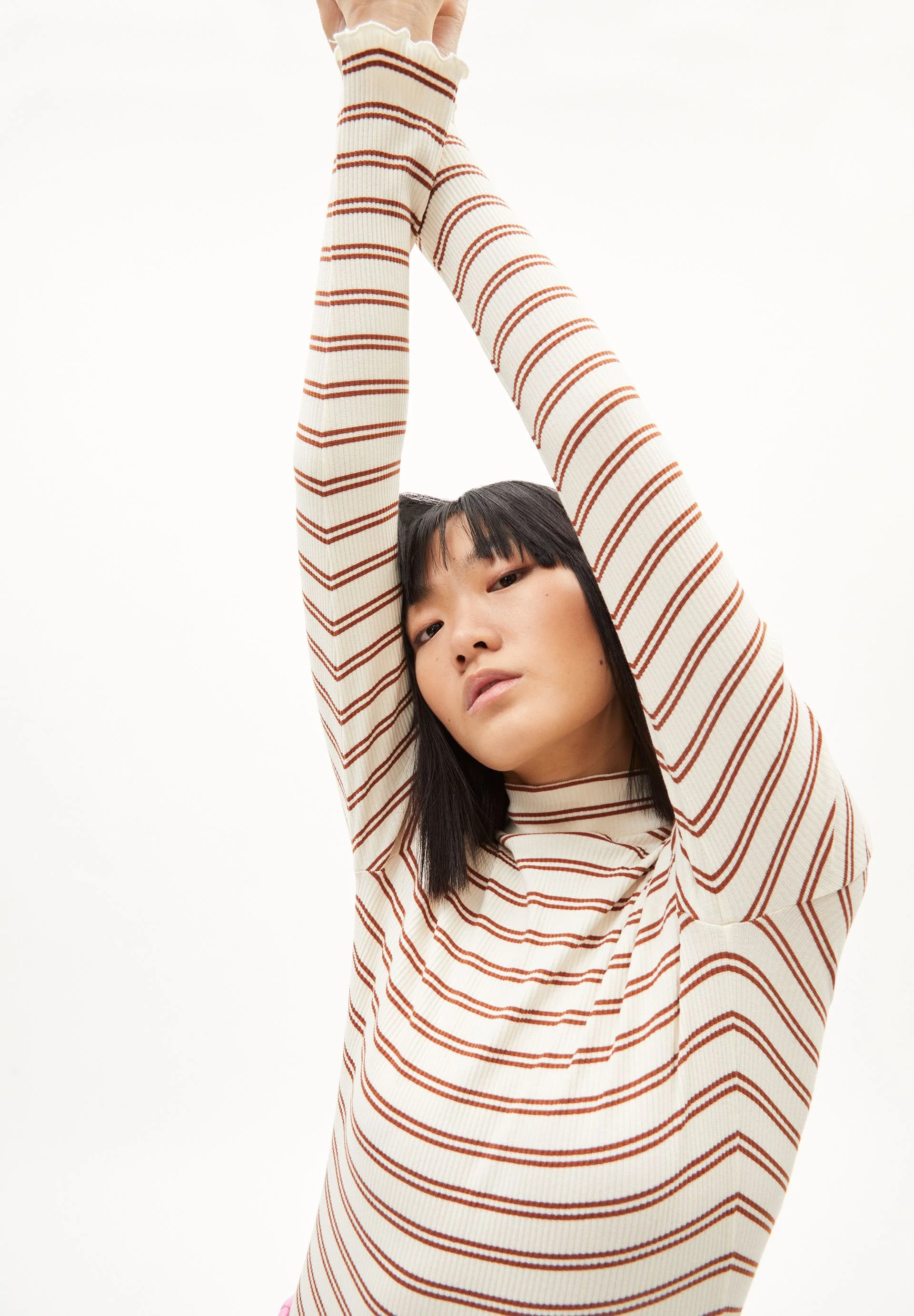 FATIMAA DOUBLE STRIPES | cacao-undyed - Image 3