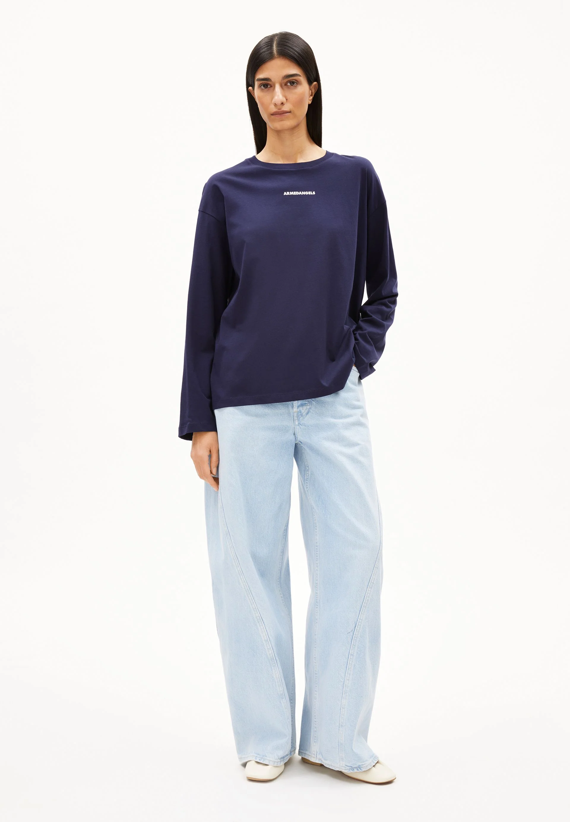 FIETAA DIFFERENCE LANGARMSHIRT | tinted navy - Image 5