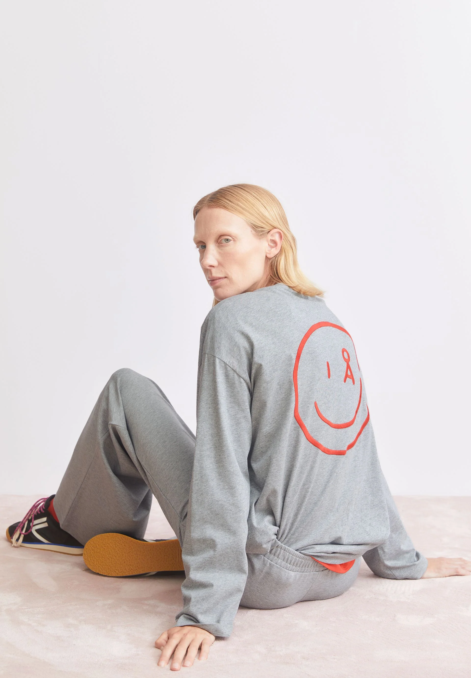 FIETAA SMILE LANGARMSHIRT | silver melange - Image 4