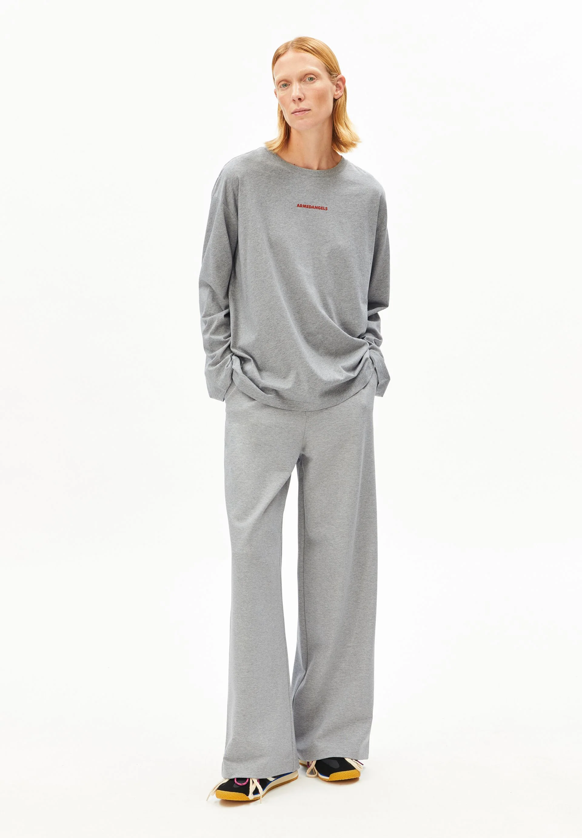 FIETAA SMILE LANGARMSHIRT | silver melange - Image 5