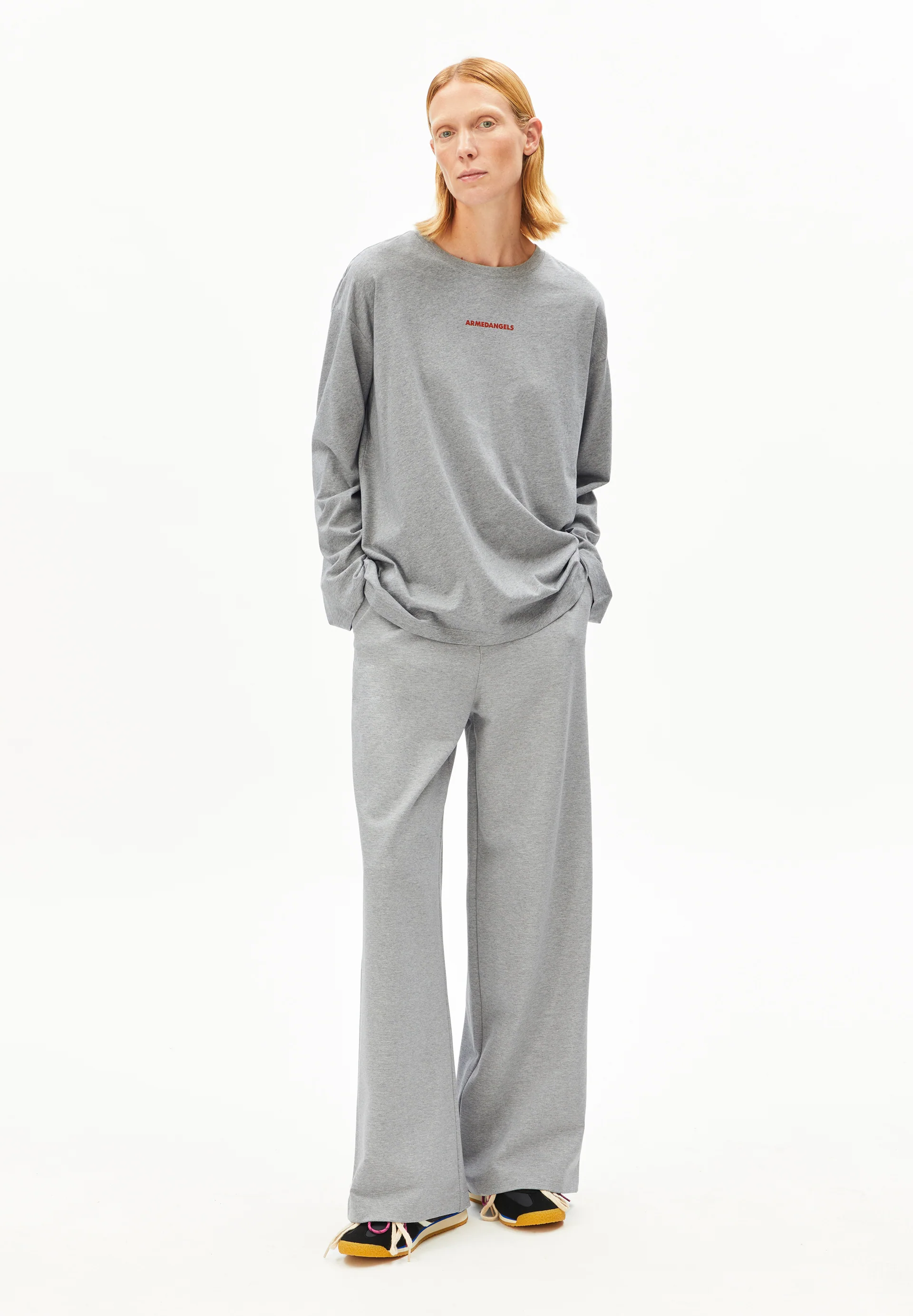 FIETAA SMILE LONGSLEEVE | silver melange - Image 5