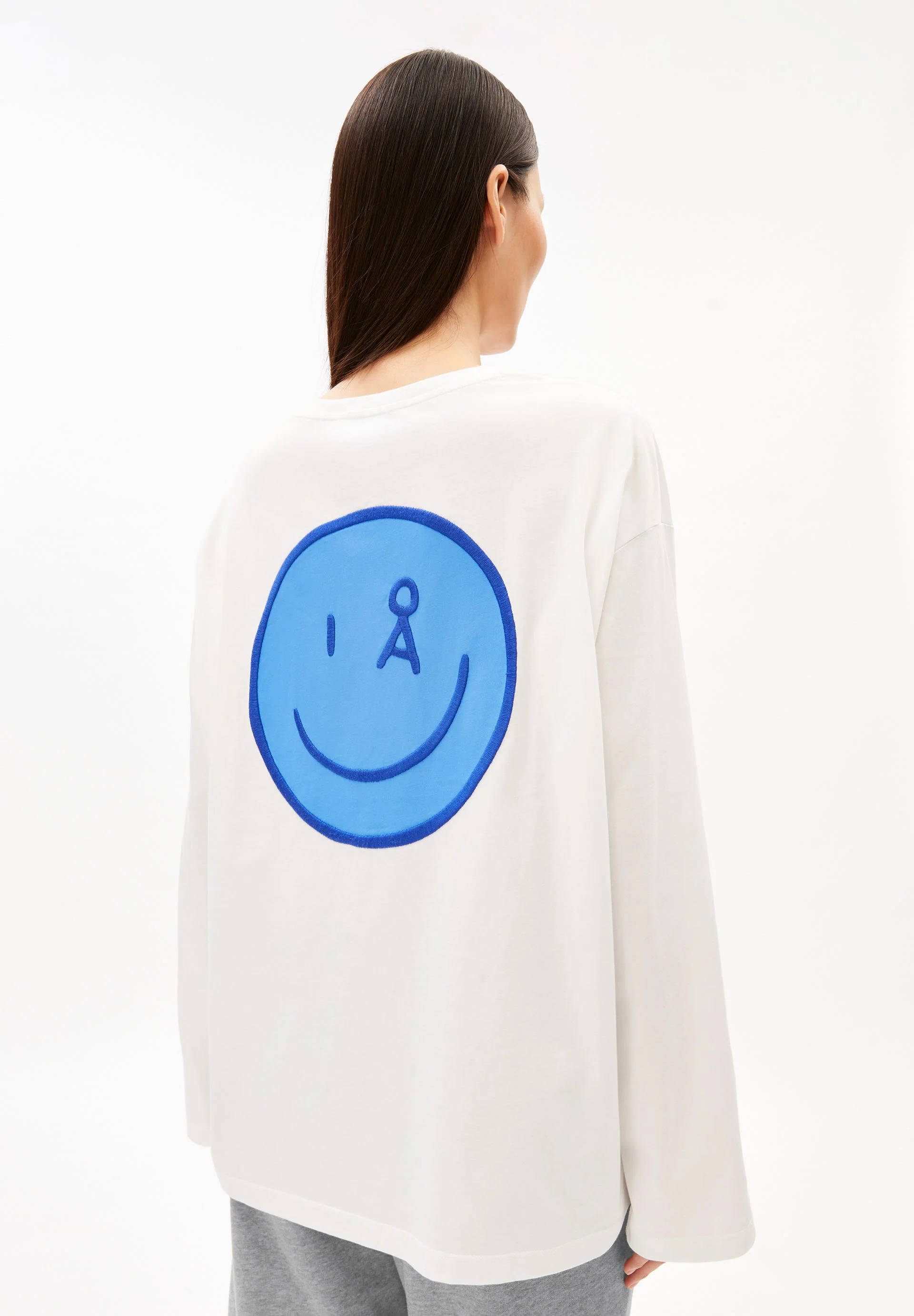 FIETAA SMILE LANGARMSHIRT | white-dynamo blue - Image 2