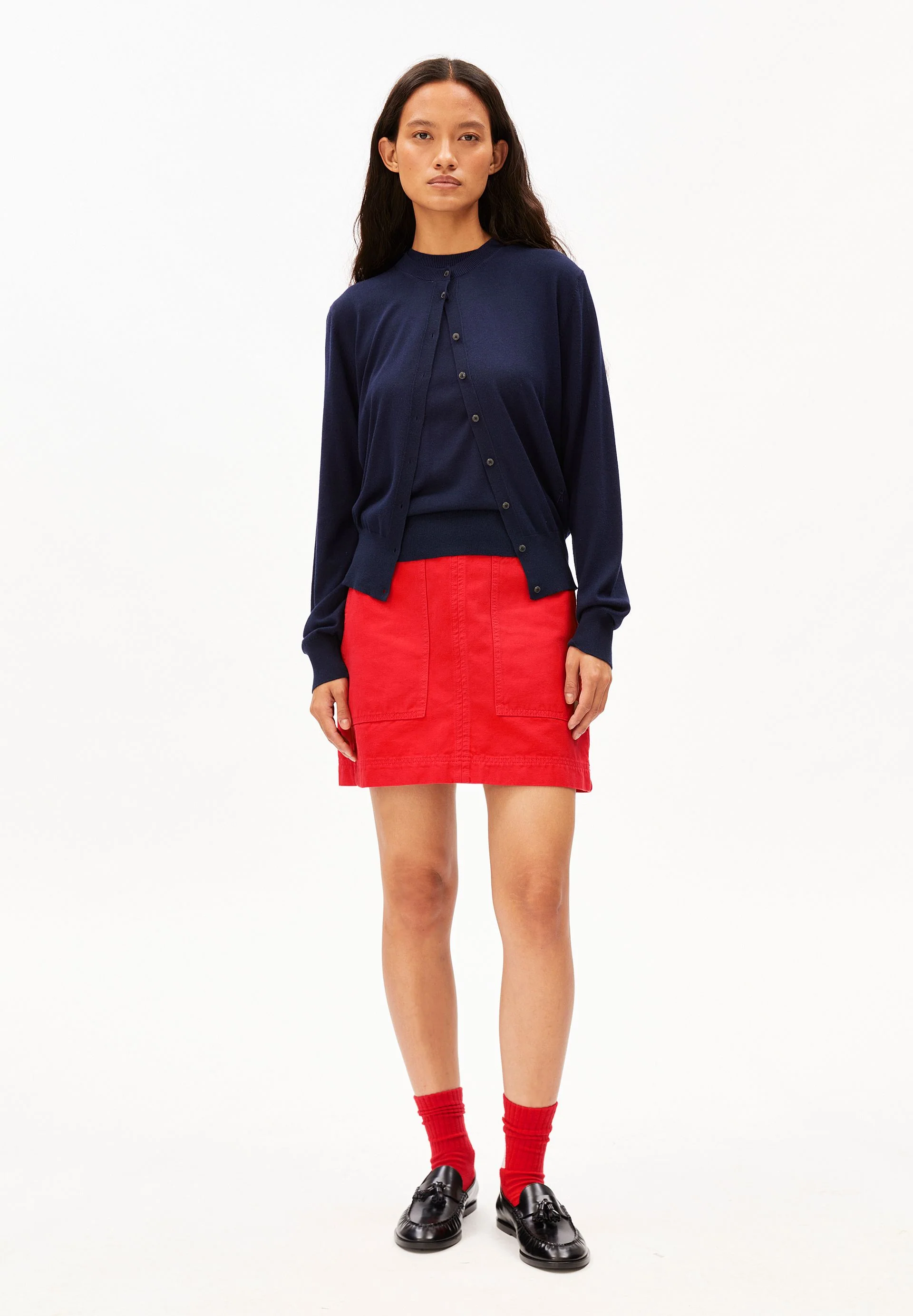 FEINSTRICK-STRICKJACKE | tinted navy - Image 5