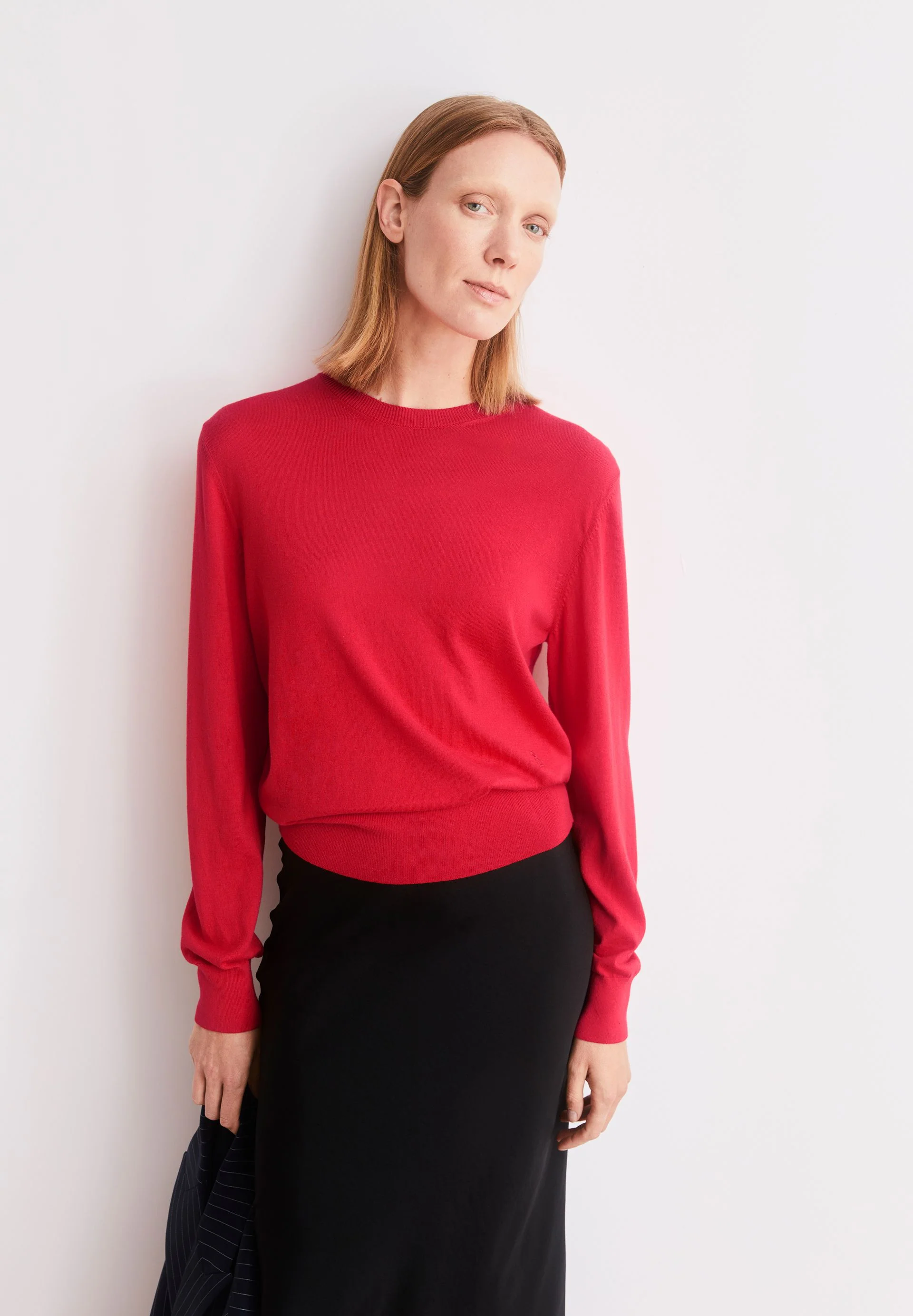 FEINSTRICKPULLOVER | mars red - Image 4