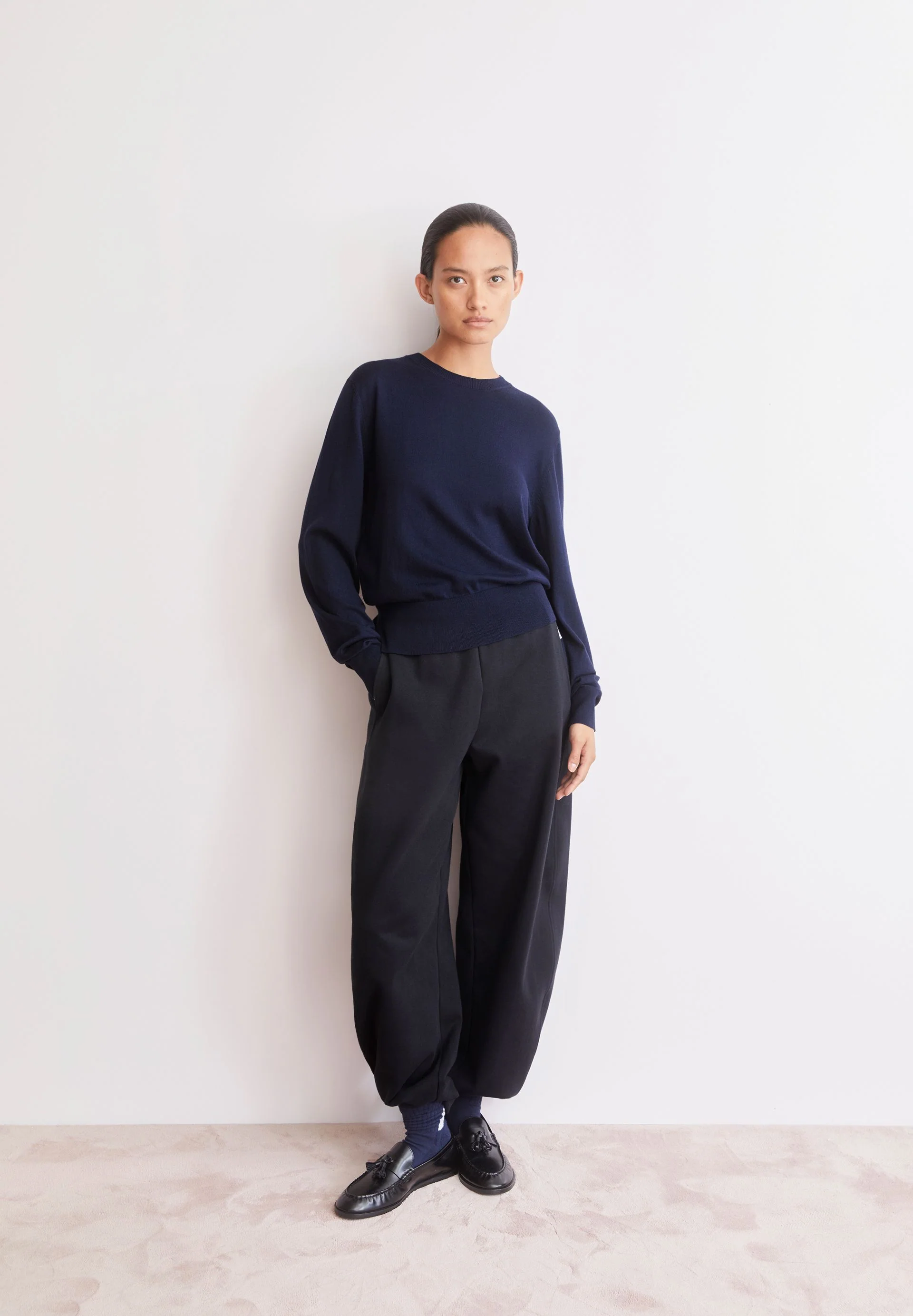 FEINSTRICKPULLOVER | tinted navy - Image 4
