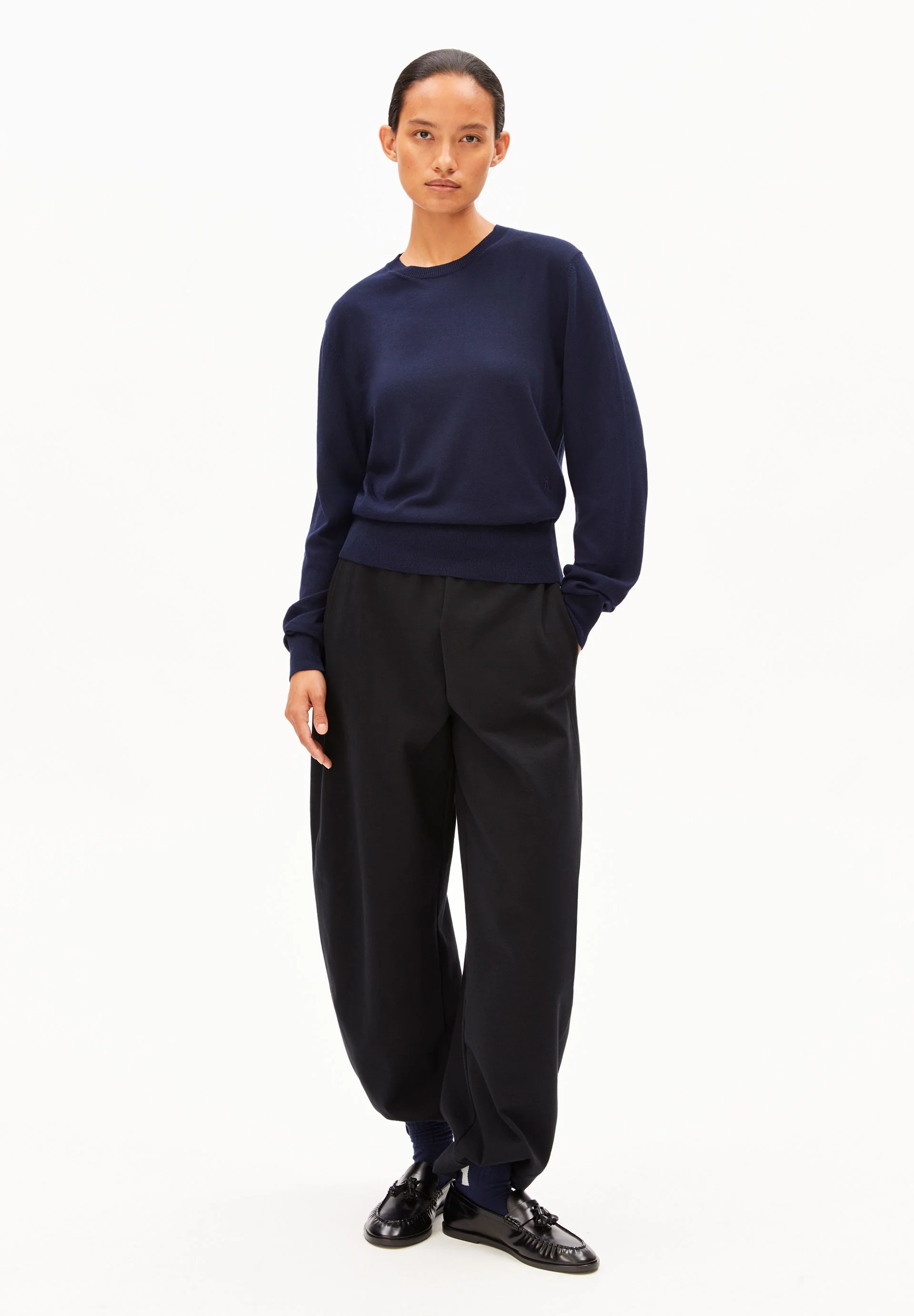 FEINSTRICKPULLOVER | tinted navy - Image 5
