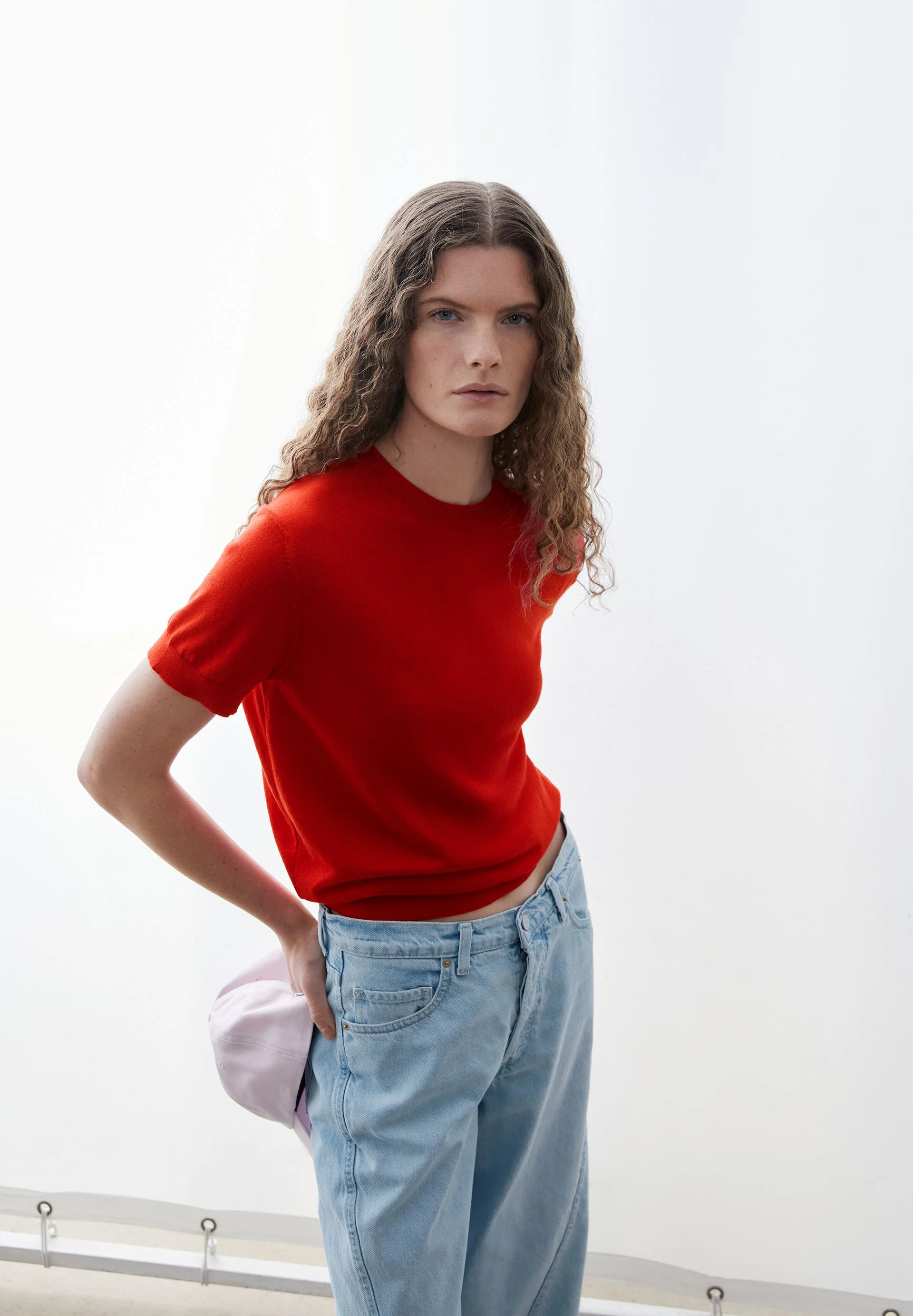 KURZÄRMLIGER FEINSTRICKPULLOVER | mars red - Image 4