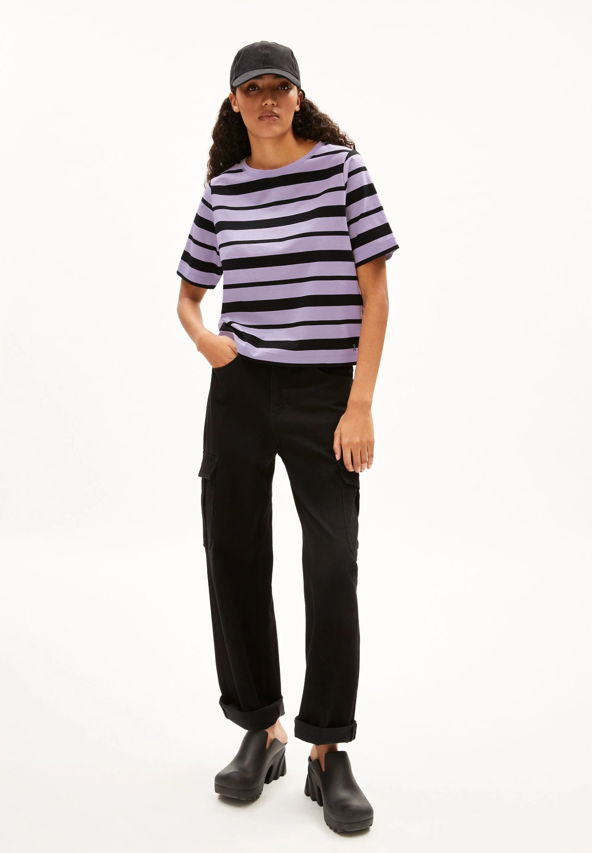 FINIAA BLOCK STRIPES | lavender light-black - Image 5