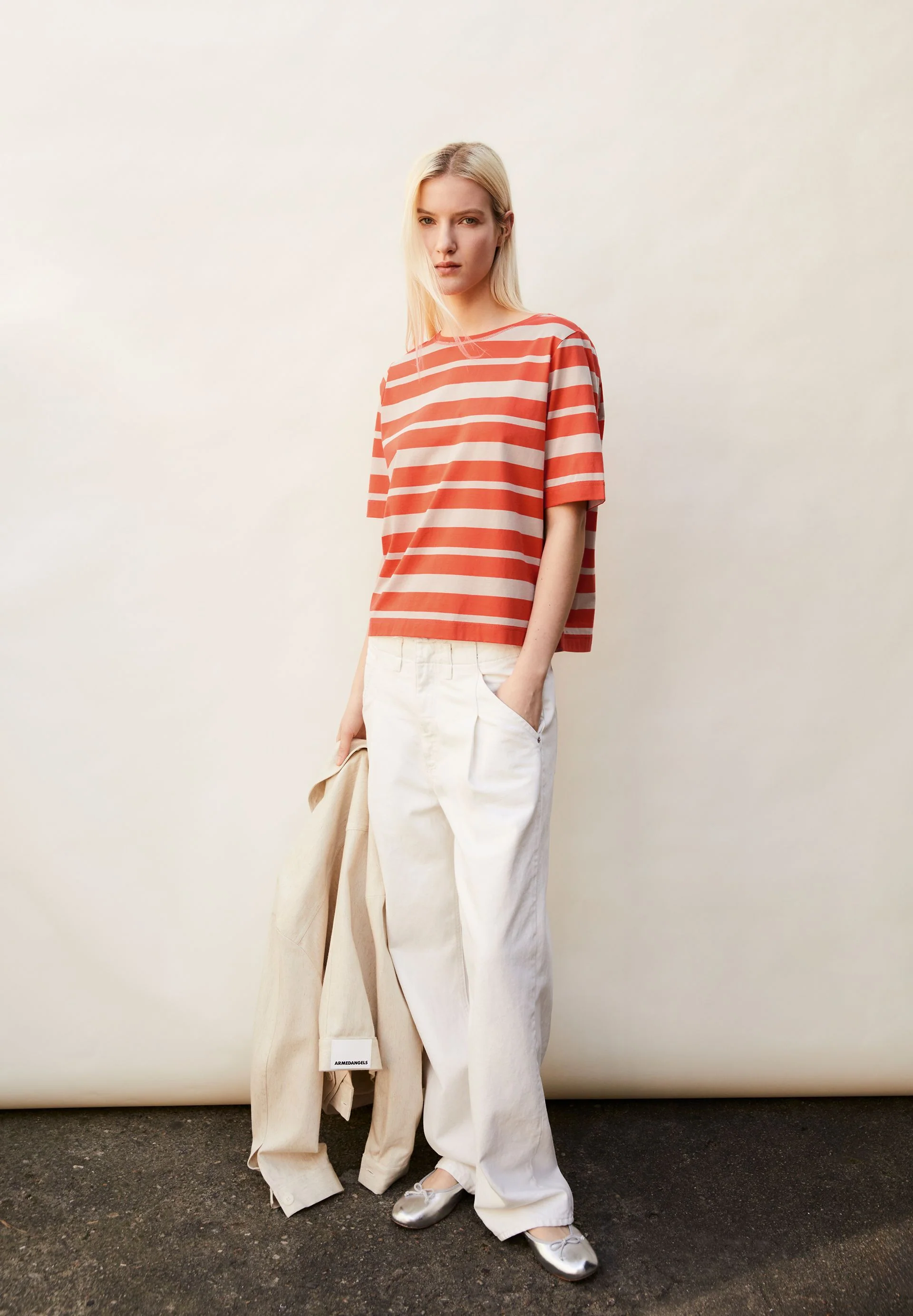 FINIAA BLOCK STRIPES | poppy red-sandstone - Image 4