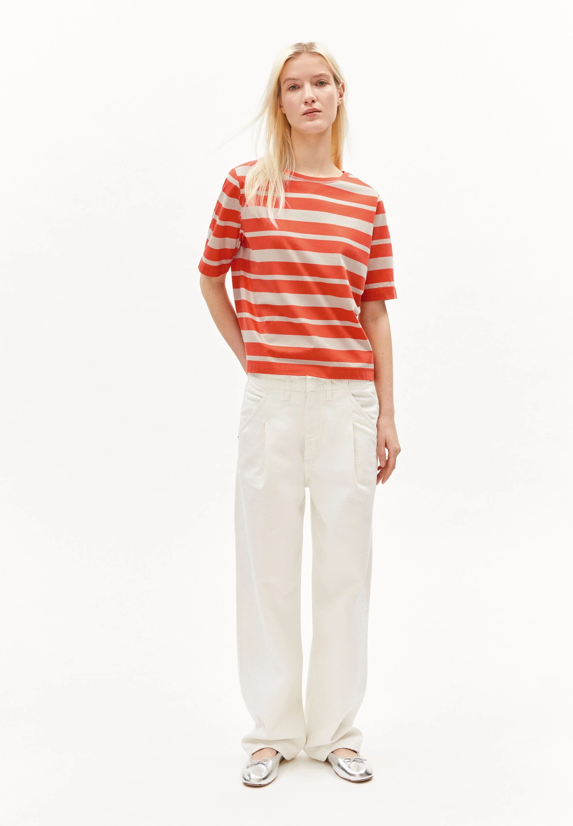 FINIAA BLOCK STRIPES | poppy red-sandstone - Image 5
