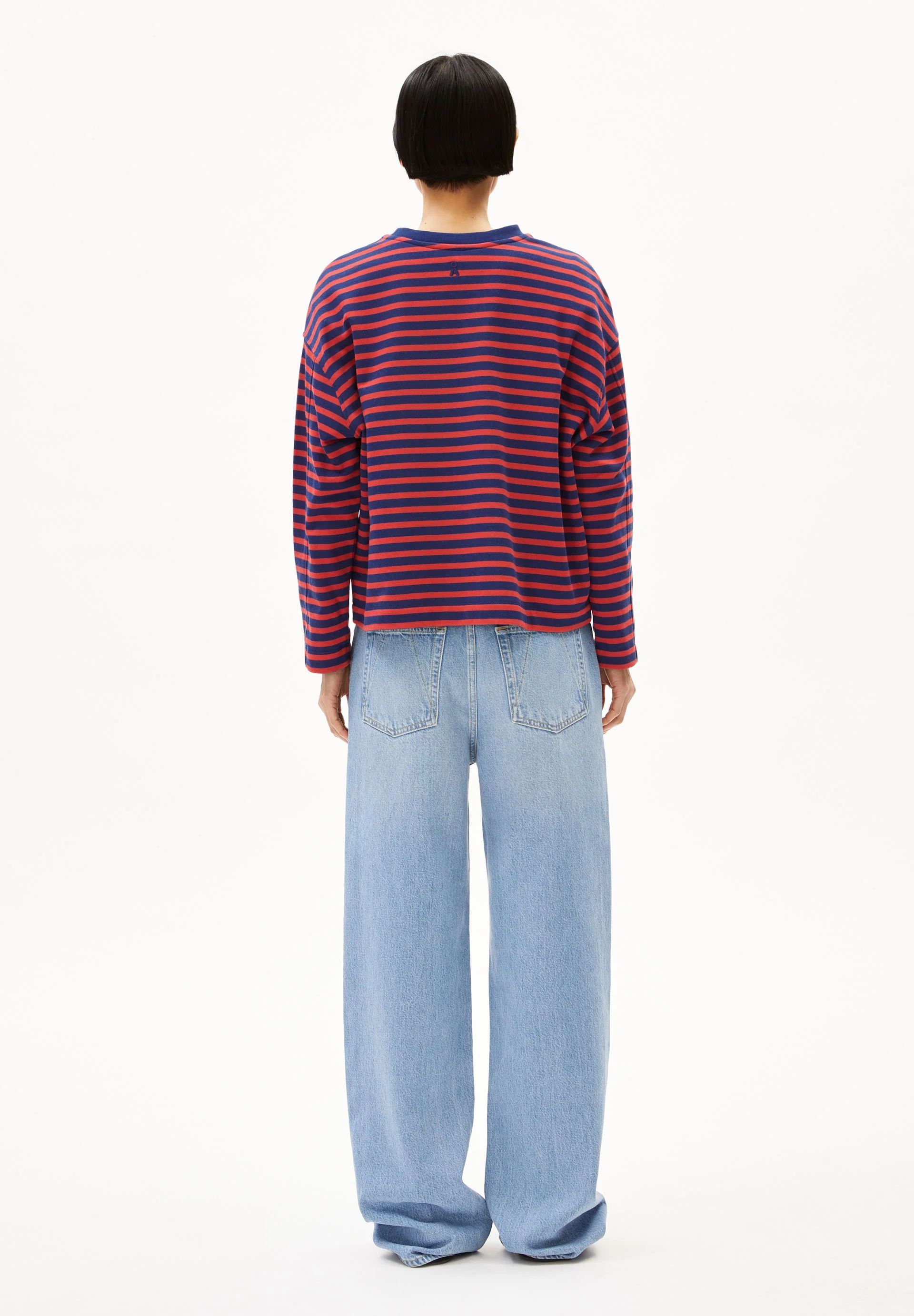 FRANKAA MAARLEN GESTREIFTES SWEATSHIRT | blue noon-coral blush - Image 2