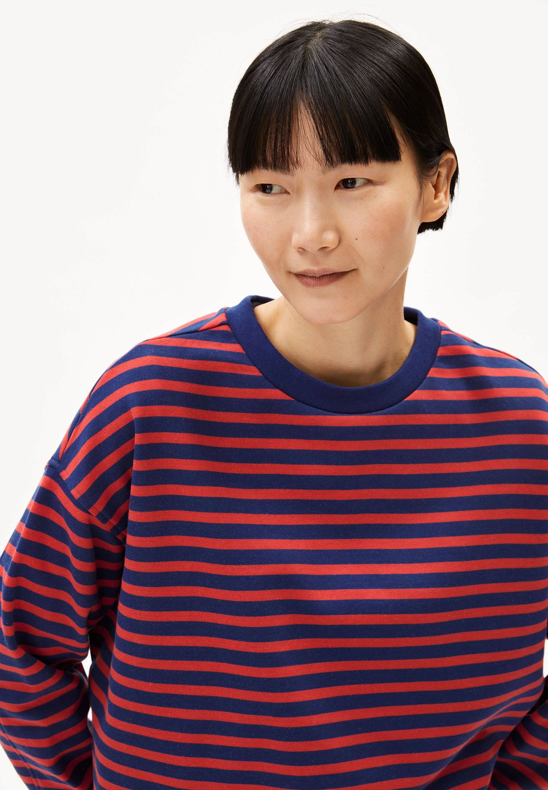 FRANKAA MAARLEN GESTREIFTES SWEATSHIRT | blue noon-coral blush - Image 3