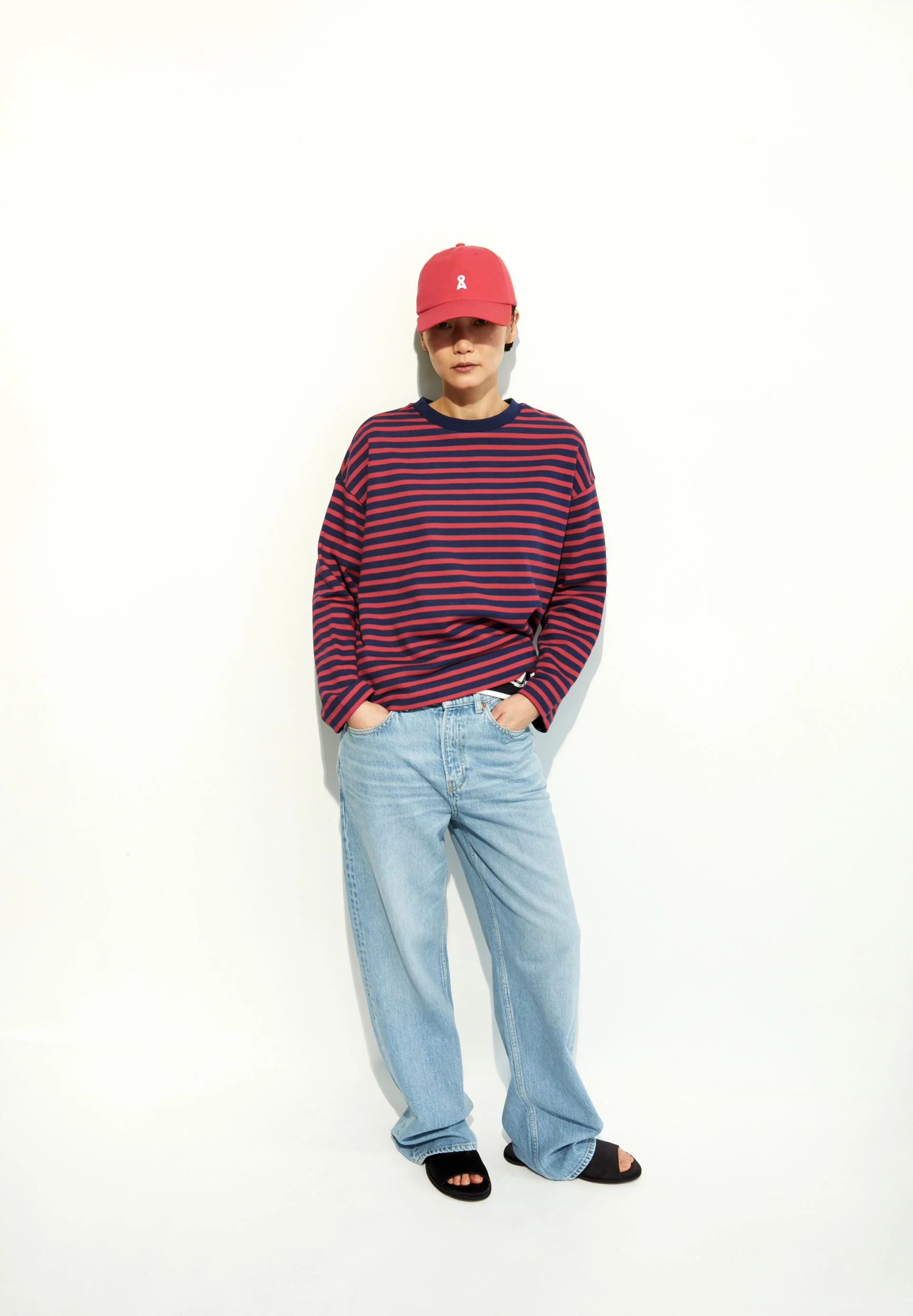 FRANKAA MAARLEN GESTREIFTES SWEATSHIRT | blue noon-coral blush - Image 4