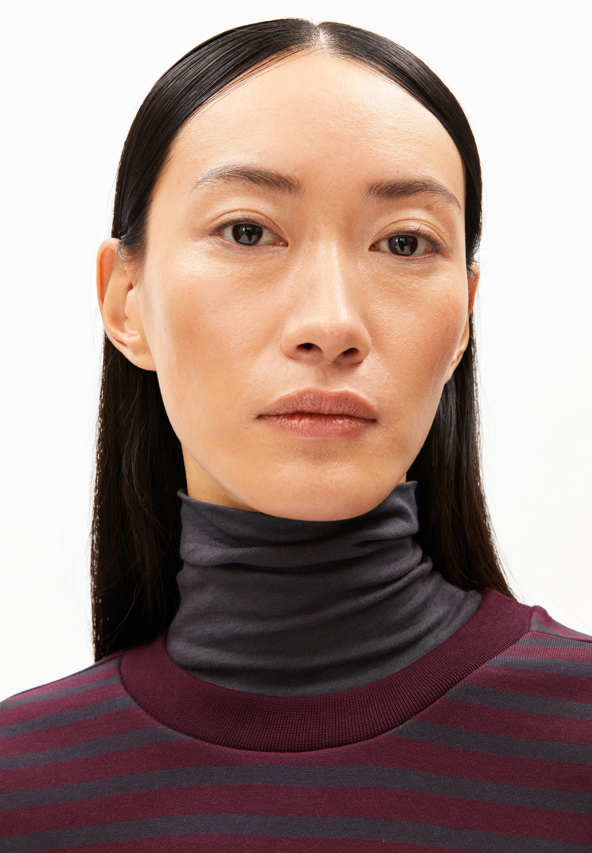 FRANKAA MAARLEN GESTREIFTES SWEATSHIRT | dark cranberry-dark steel - Image 3