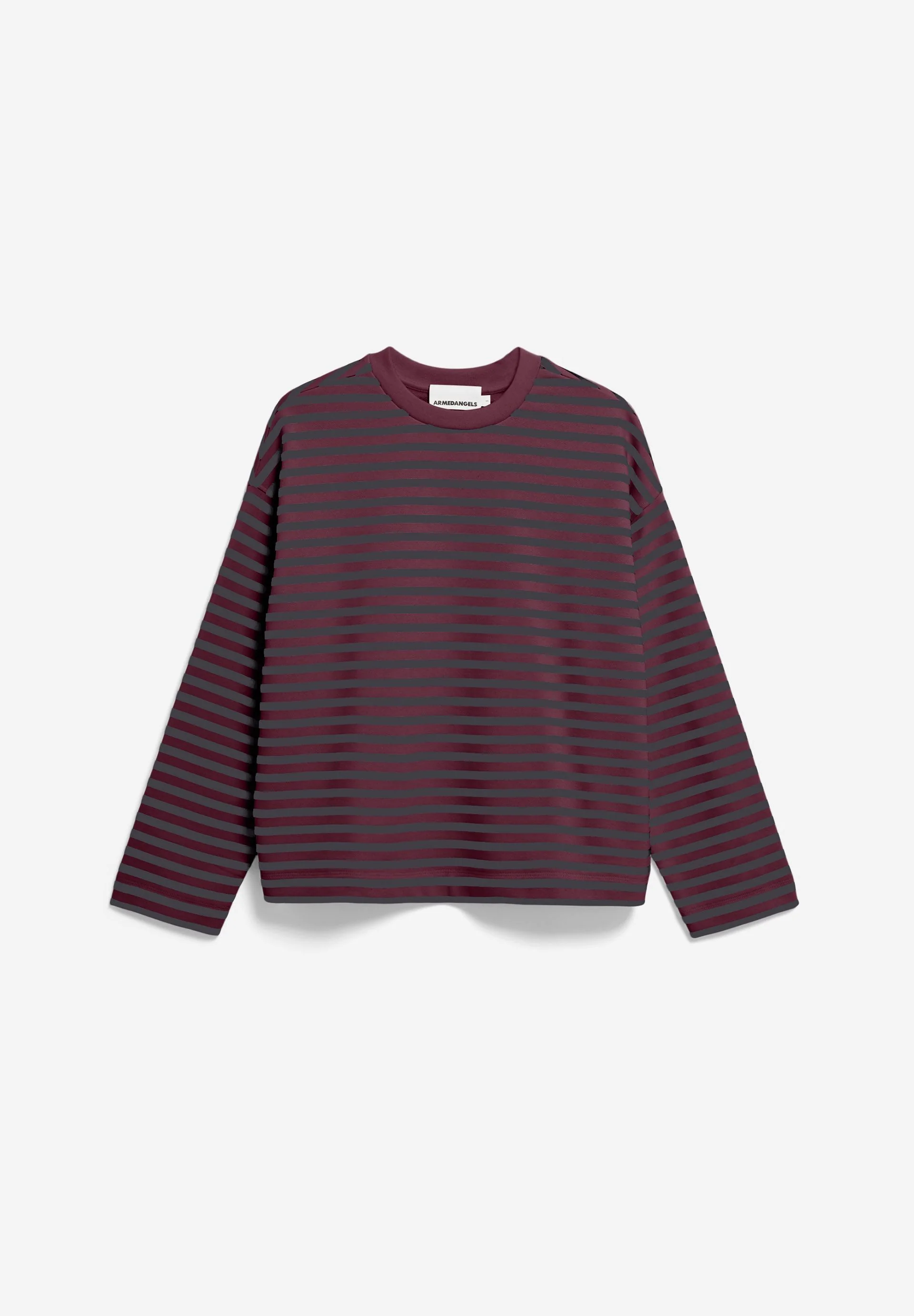 FRANKAA MAARLEN GESTREIFTES SWEATSHIRT | dark cranberry-dark steel - Image 6