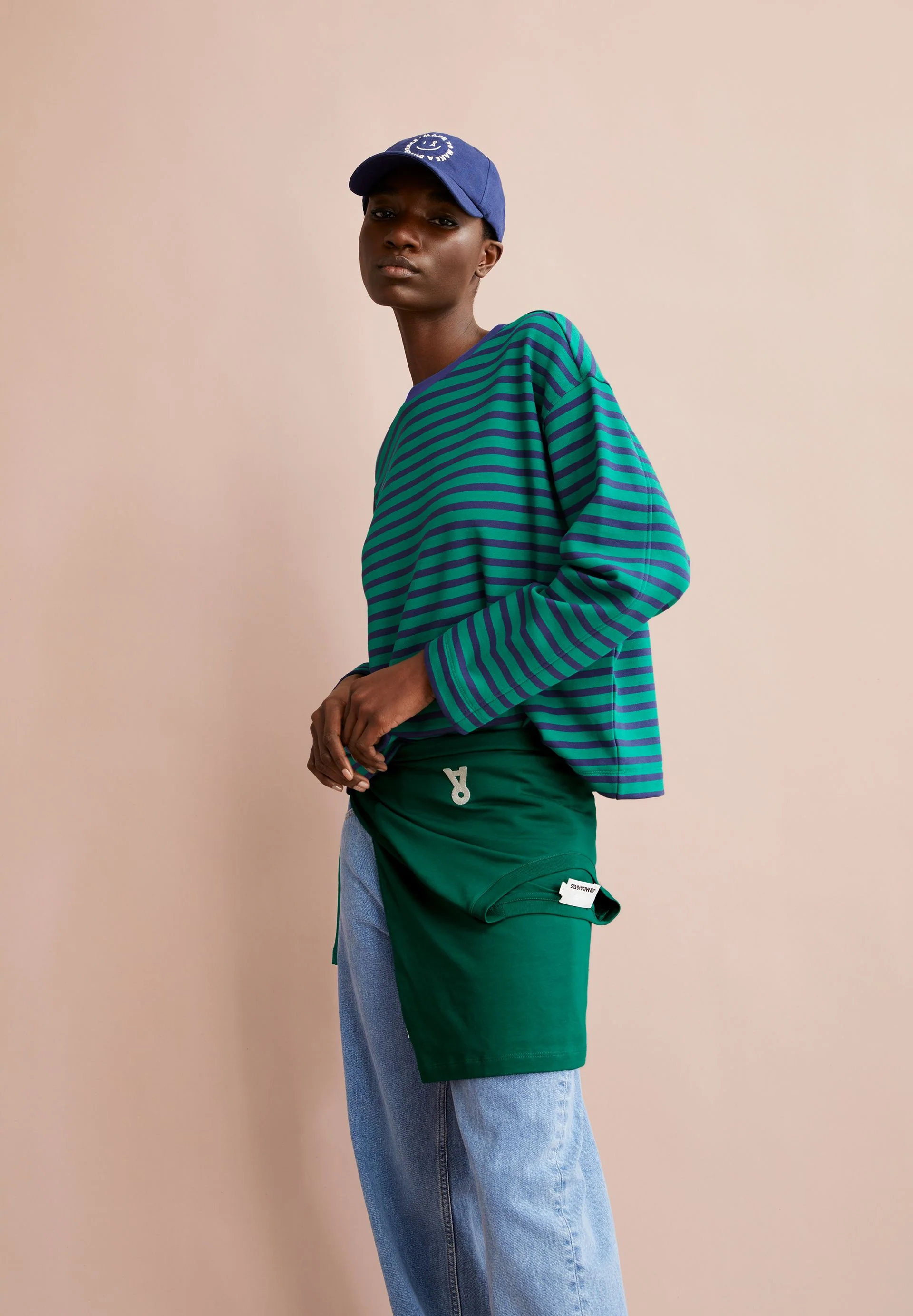 FRANKAA MAARLEN GESTREIFTES SWEATSHIRT | emerald green-blue noon - Image 4