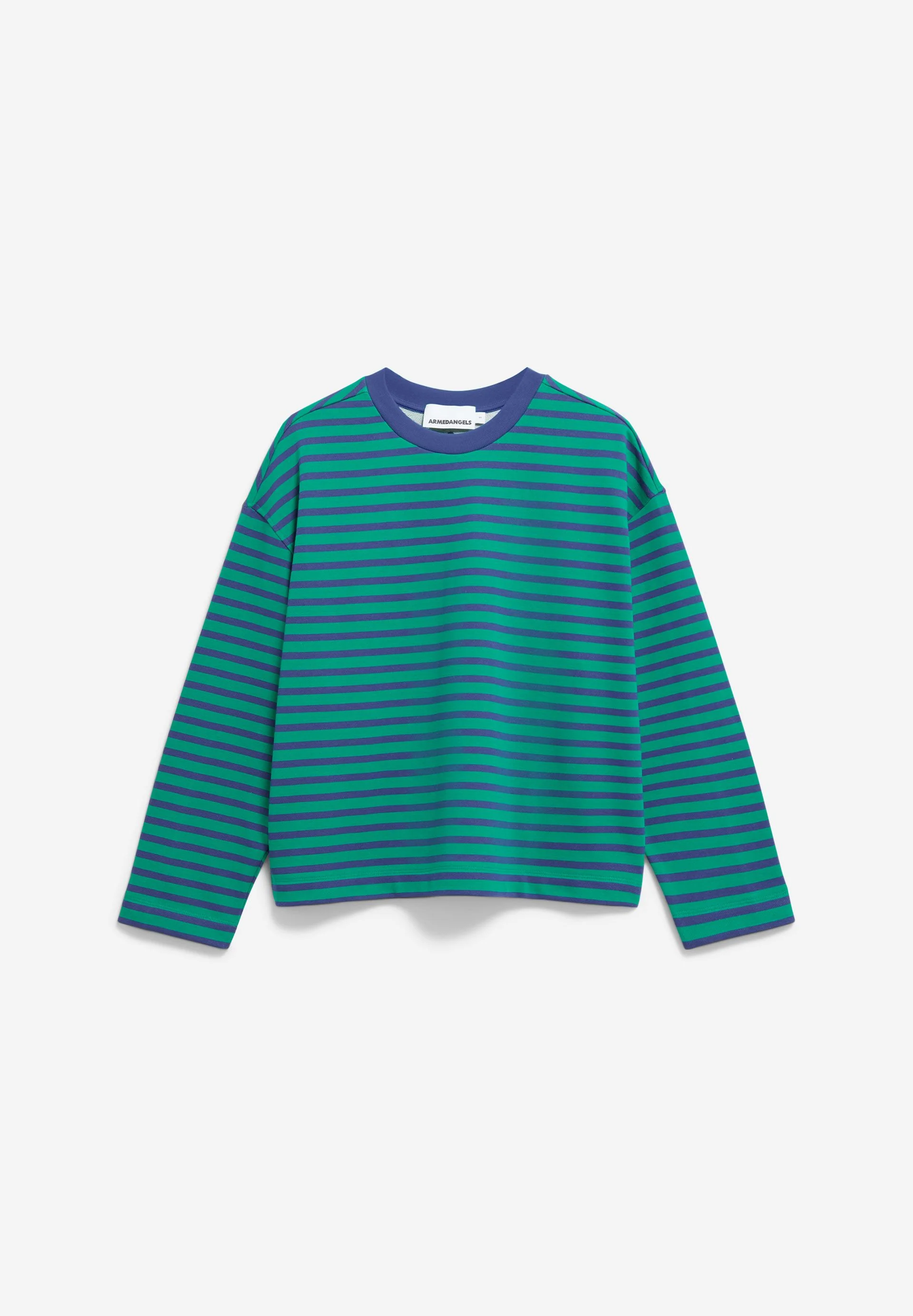 FRANKAA MAARLEN GESTREIFTES SWEATSHIRT | emerald green-blue noon - Image 6