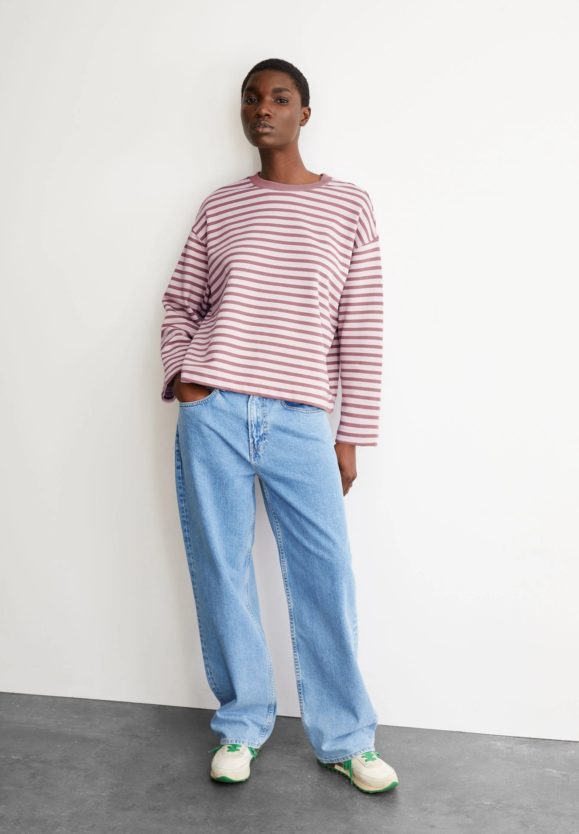 FRANKAA MAARLEN GESTREIFTES SWEATSHIRT | ice grape-dark berry - Image 4