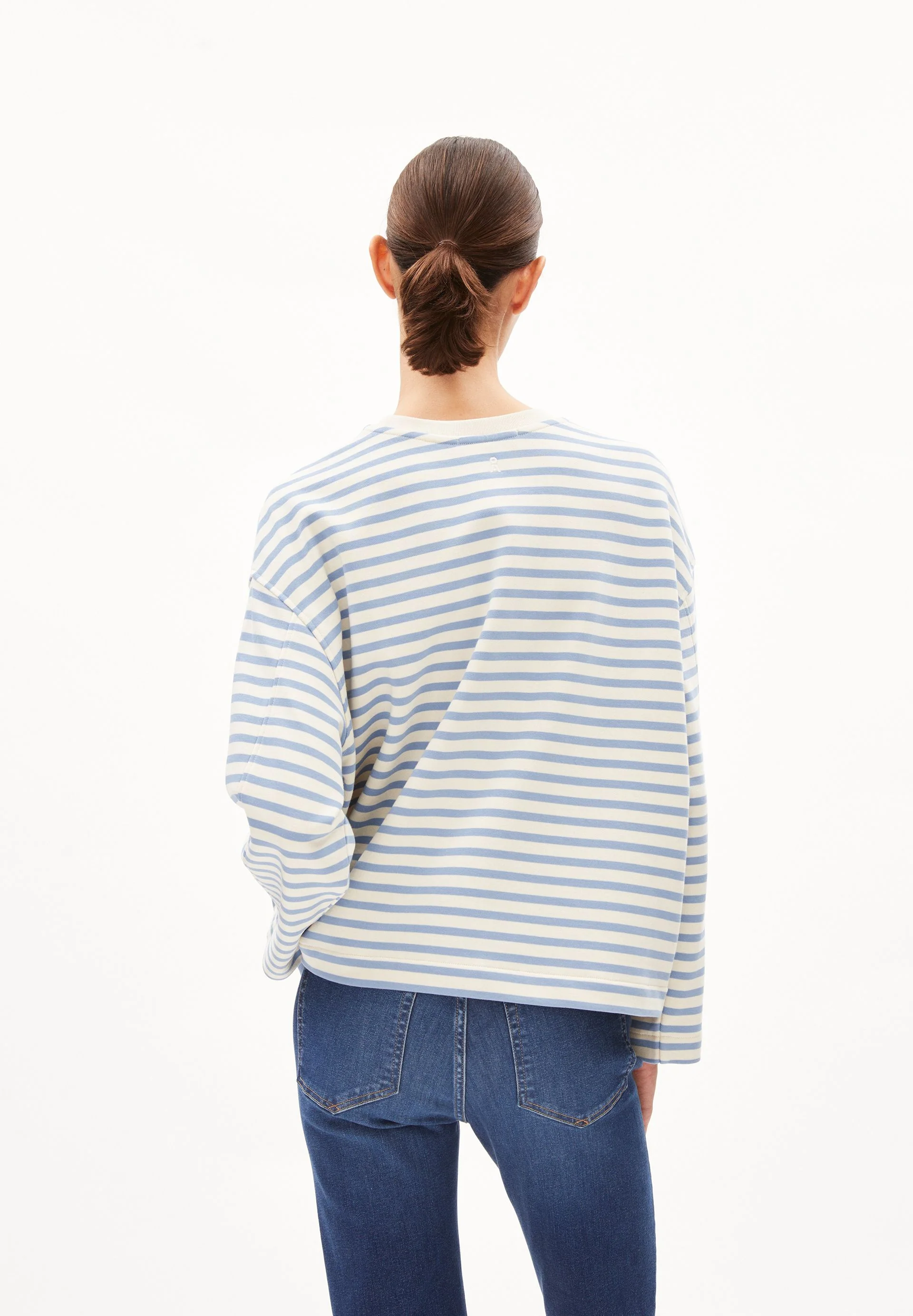 FRANKAA MAARLEN GESTREIFTES SWEATSHIRT | iceberg blue-undyed - Image 2