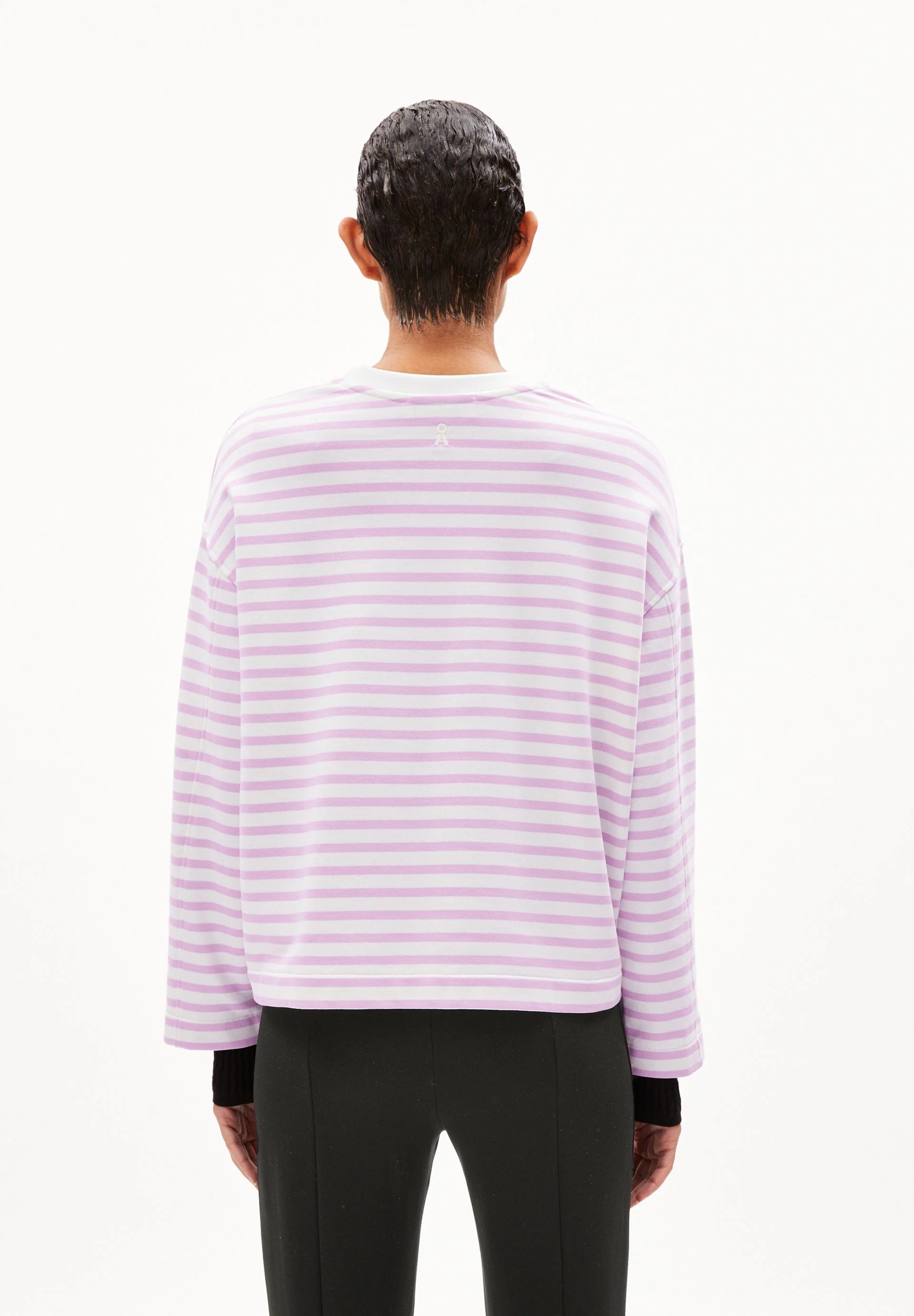 FRANKAA MAARLEN GESTREIFTES SWEATSHIRT | lavender light-undyed - Image 2