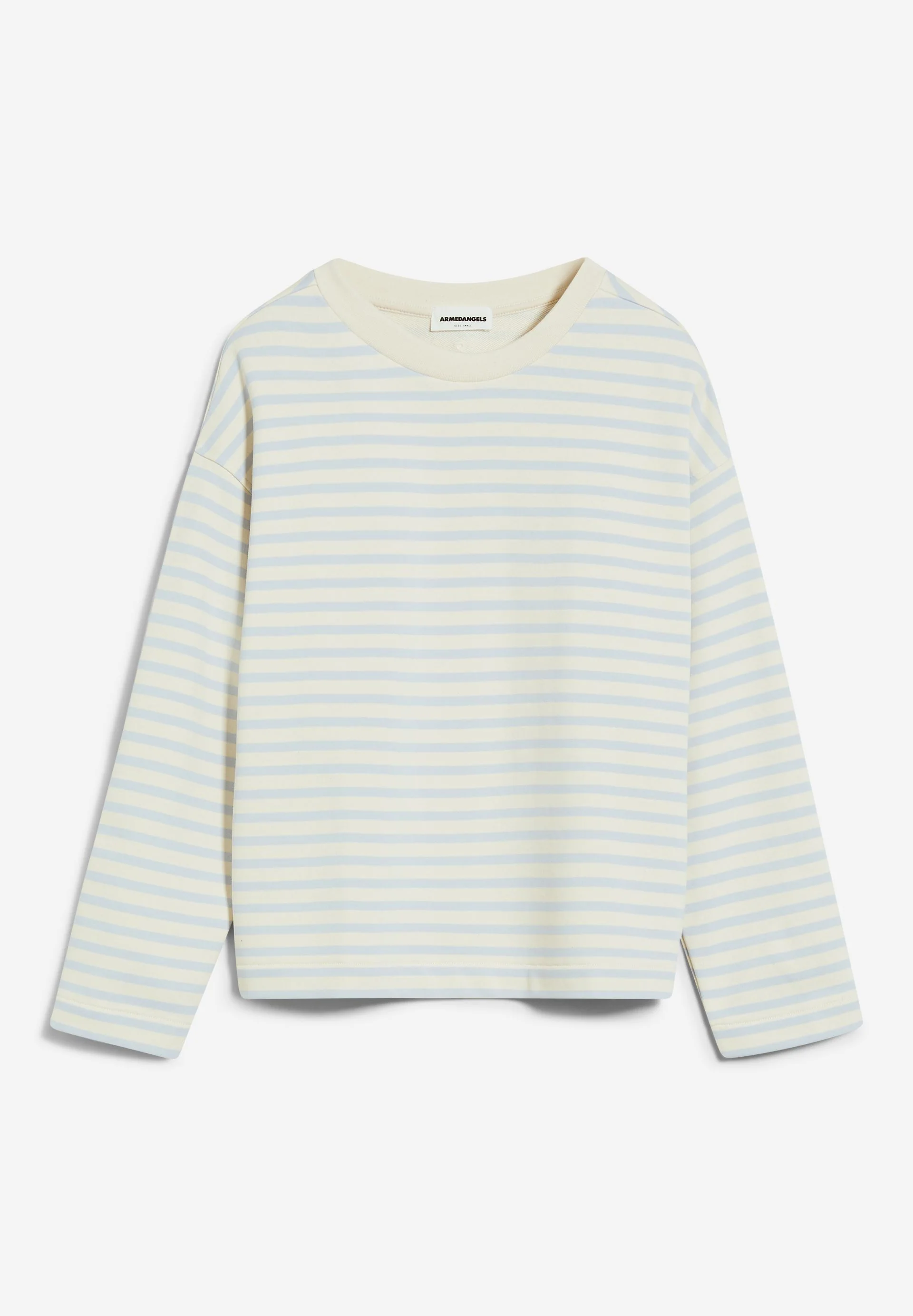 FRANKAA MAARLEN GESTREIFTES SWEATSHIRT | morning sky-undyed - Image 6
