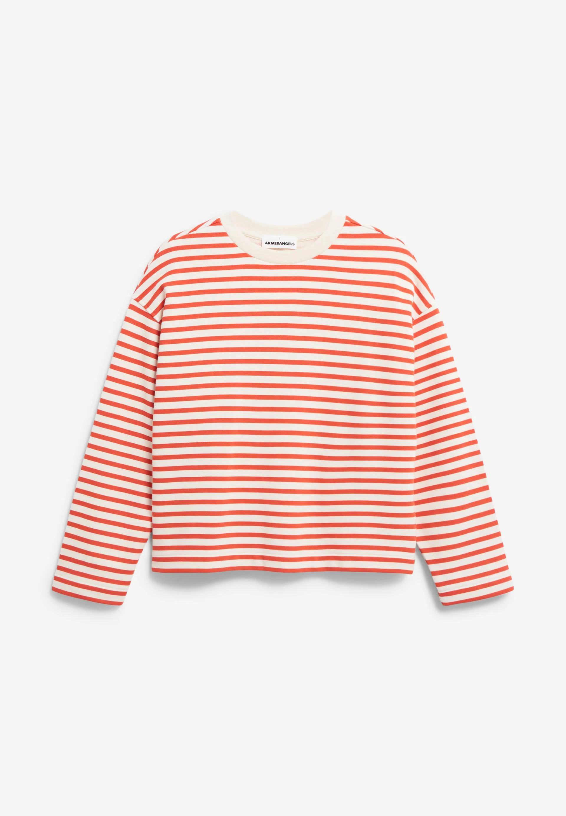 FRANKAA MAARLEN GESTREIFTES SWEATSHIRT | poppy red-undyed - Image 6