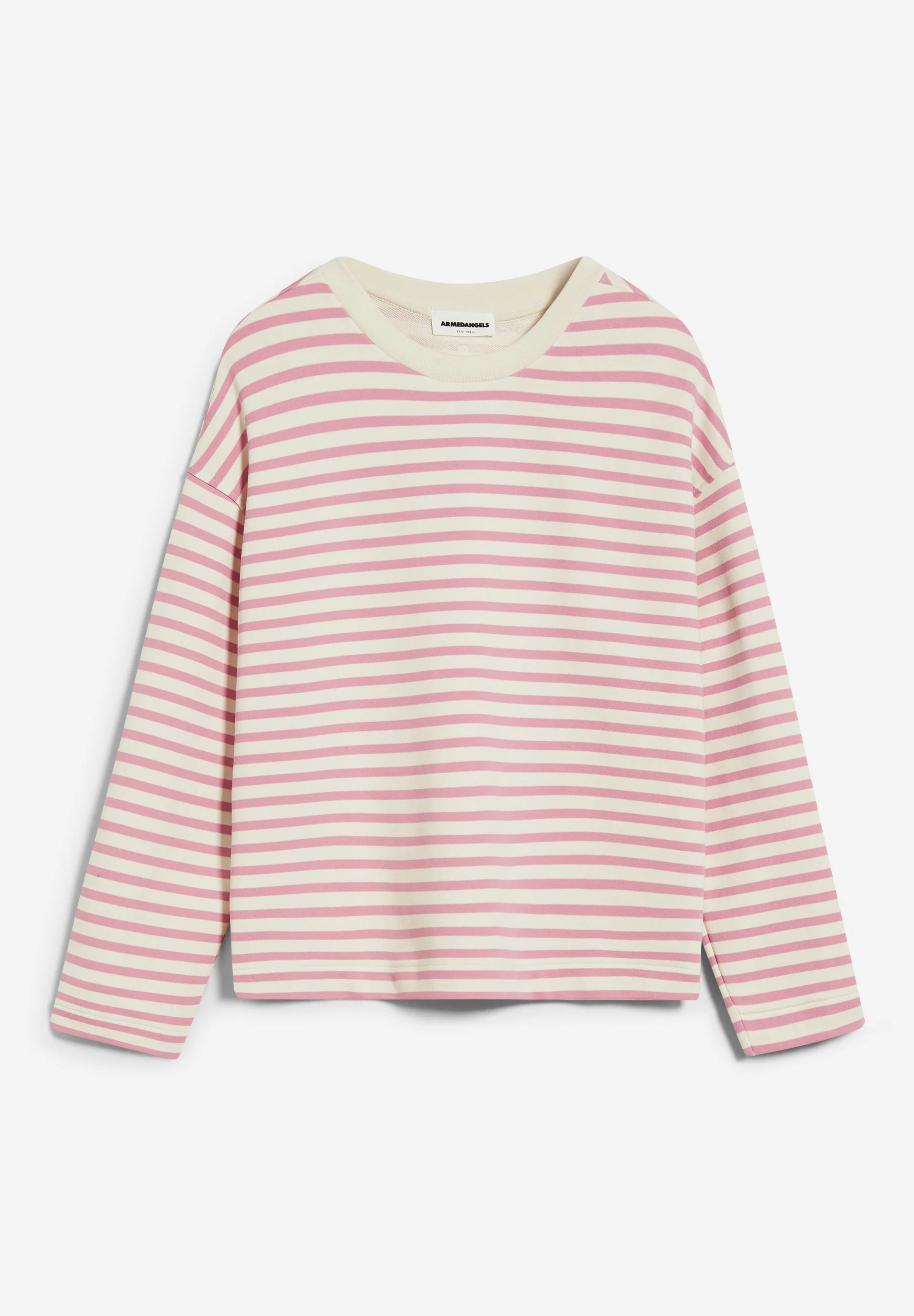 FRANKAA MAARLEN GESTREIFTES SWEATSHIRT | raspberry pink-undyed - Image 6