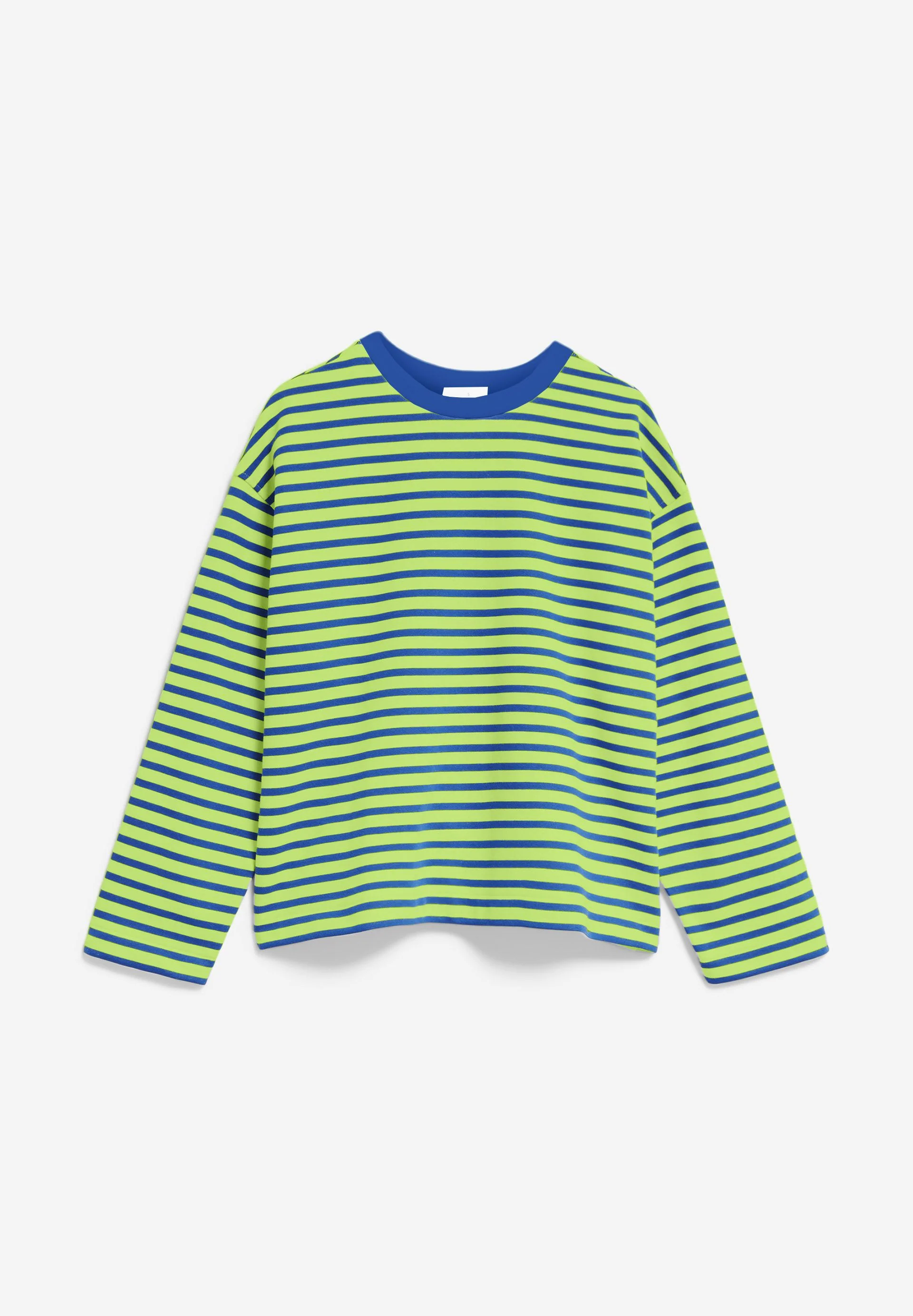 FRANKAA MAARLEN GESTREIFTES SWEATSHIRT | super lime-dynamo blue - Image 6