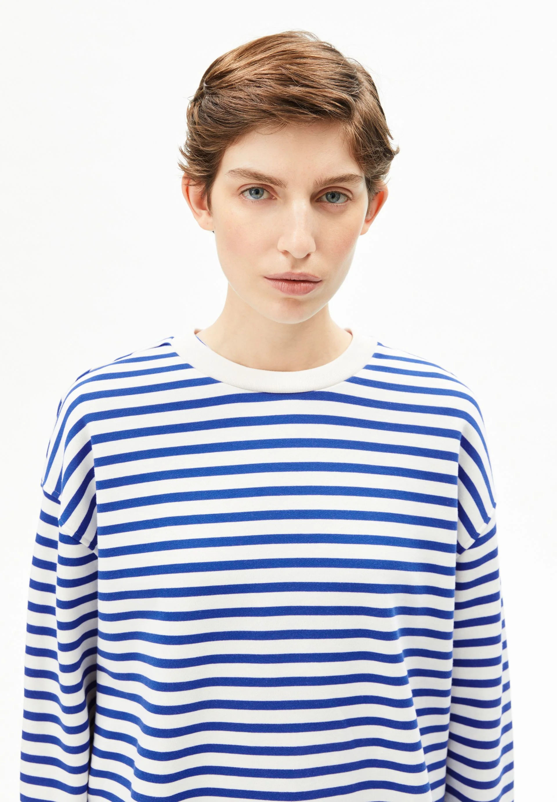 FRANKAA MAARLEN GESTREIFTES SWEATSHIRT | undyed-dynamo blue - Image 3