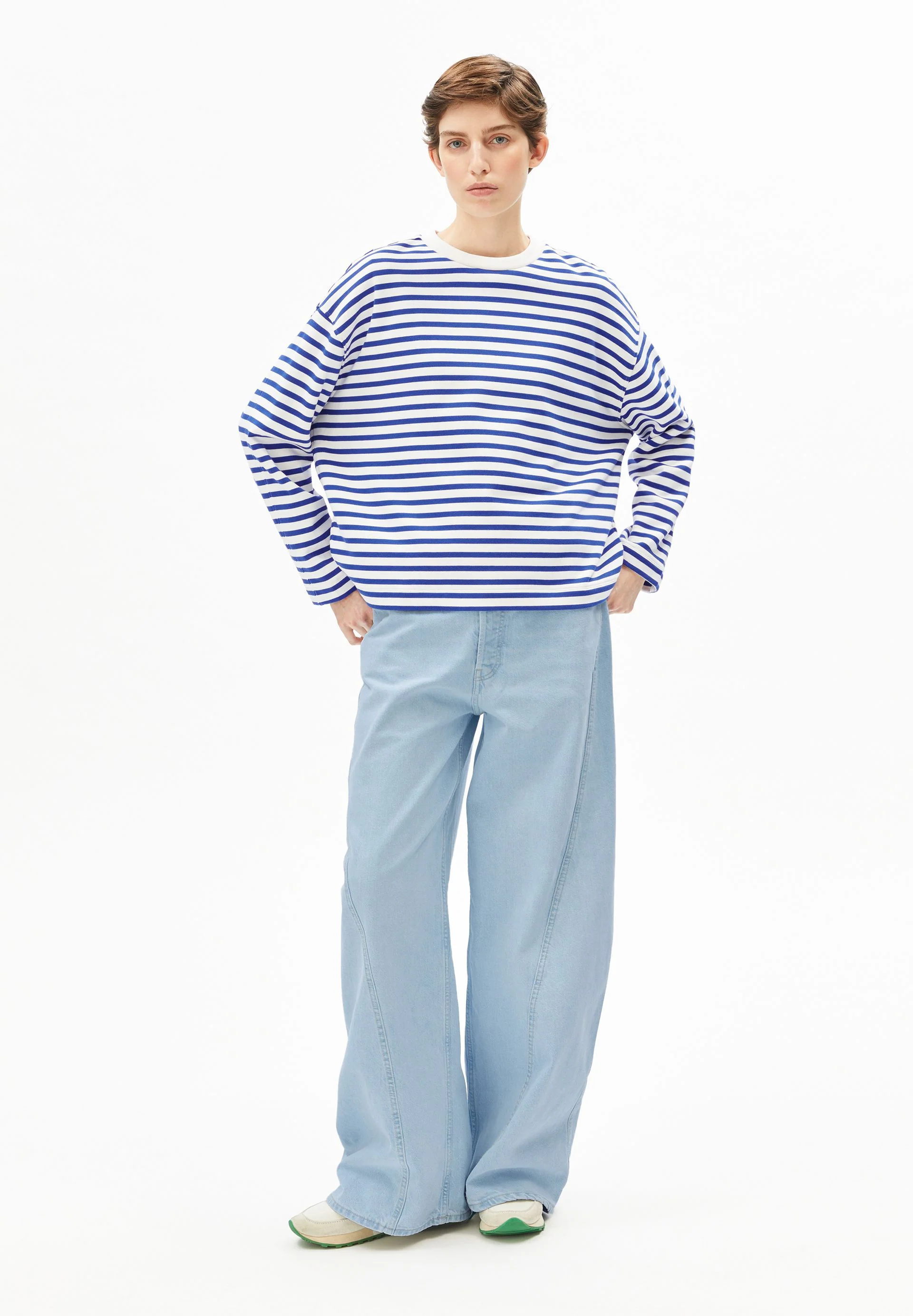 FRANKAA MAARLEN GESTREIFTES SWEATSHIRT | undyed-dynamo blue - Image 5