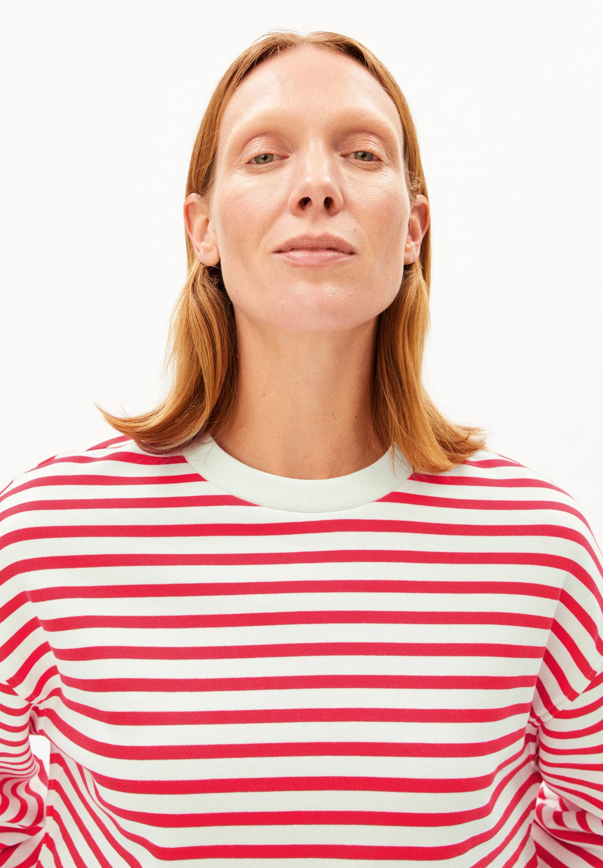 FRANKAA MAARLEN GESTREIFTES SWEATSHIRT | undyed-mars red - Image 3