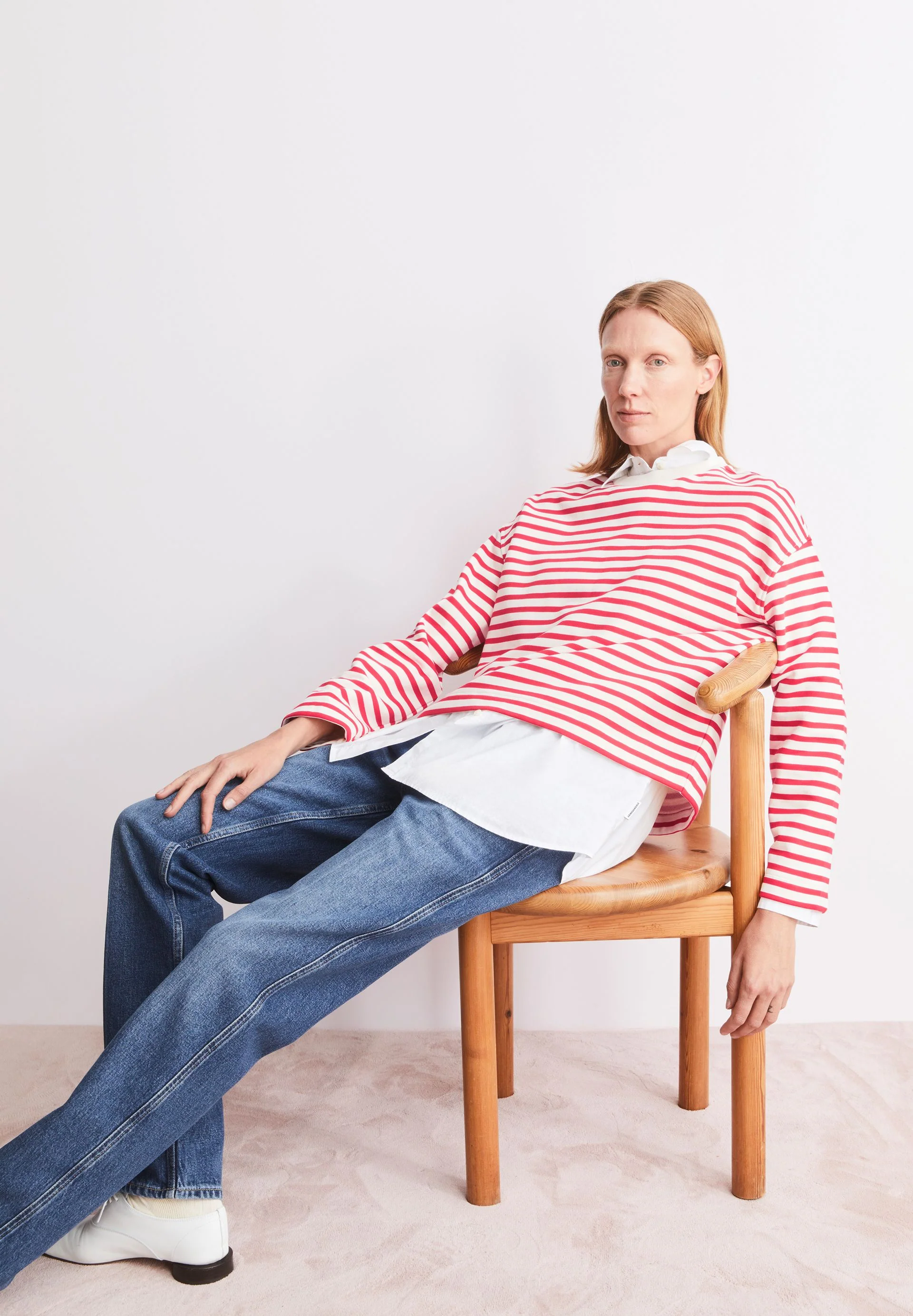 FRANKAA MAARLEN GESTREIFTES SWEATSHIRT | undyed-mars red - Image 4