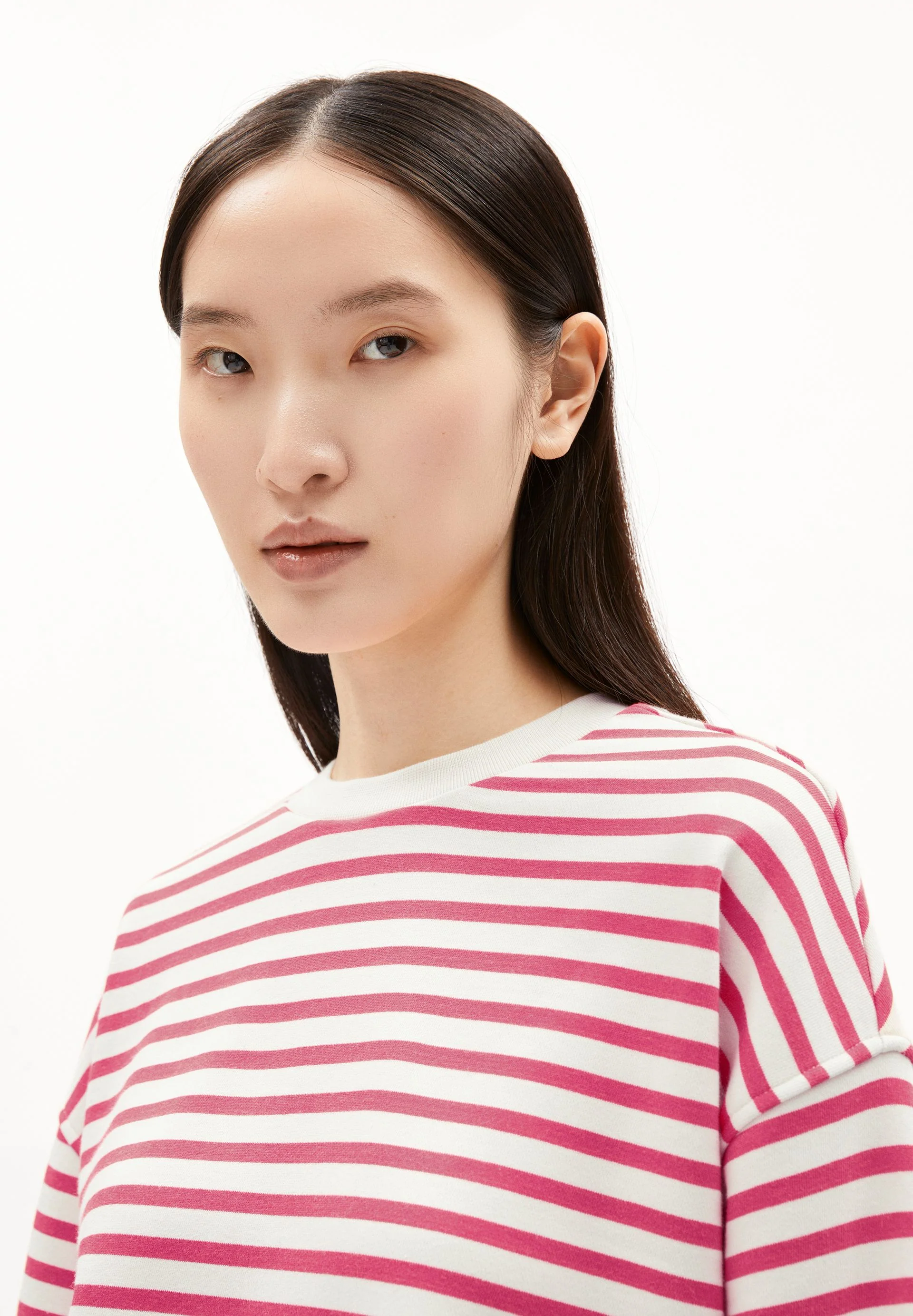 FRANKAA MAARLEN GESTREIFTES SWEATSHIRT | undyed-crushed berry - Image 3