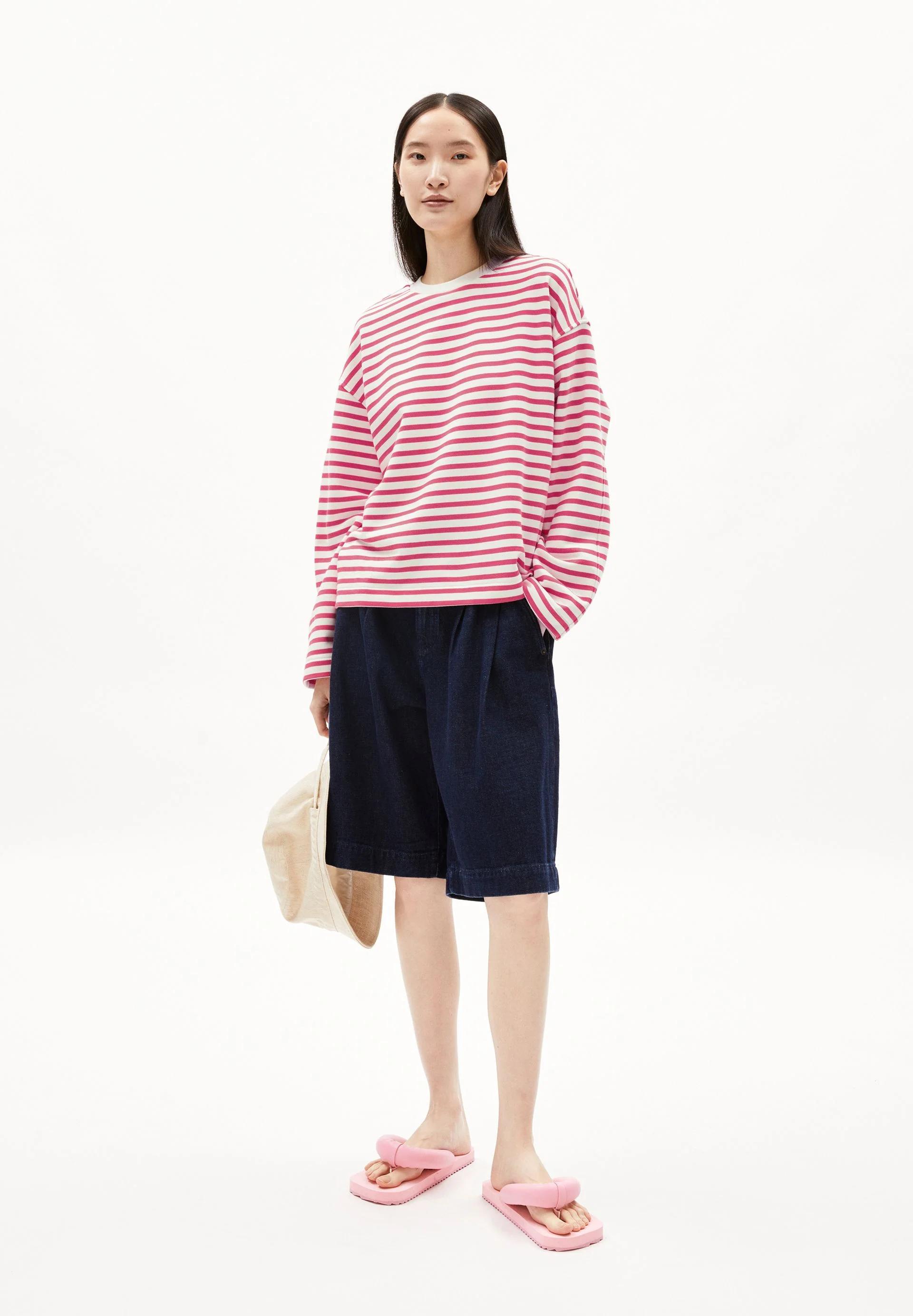 FRANKAA MAARLEN GESTREIFTES SWEATSHIRT | undyed-crushed berry - Image 5