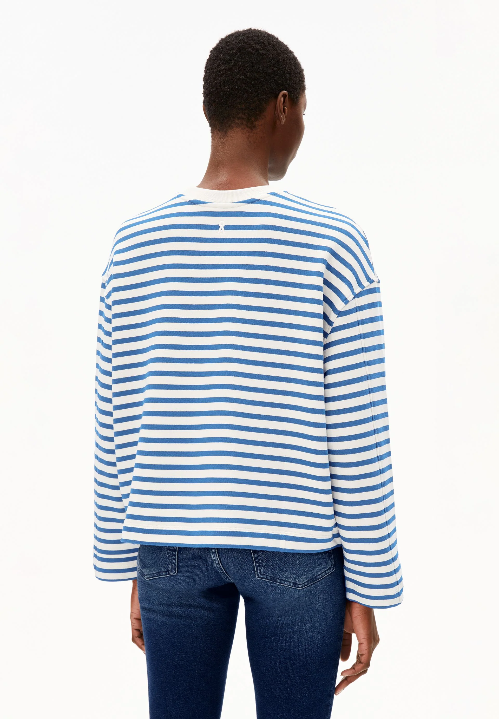 FRANKAA MAARLEN GESTREIFTES SWEATSHIRT | undyed-dark morning - Image 2