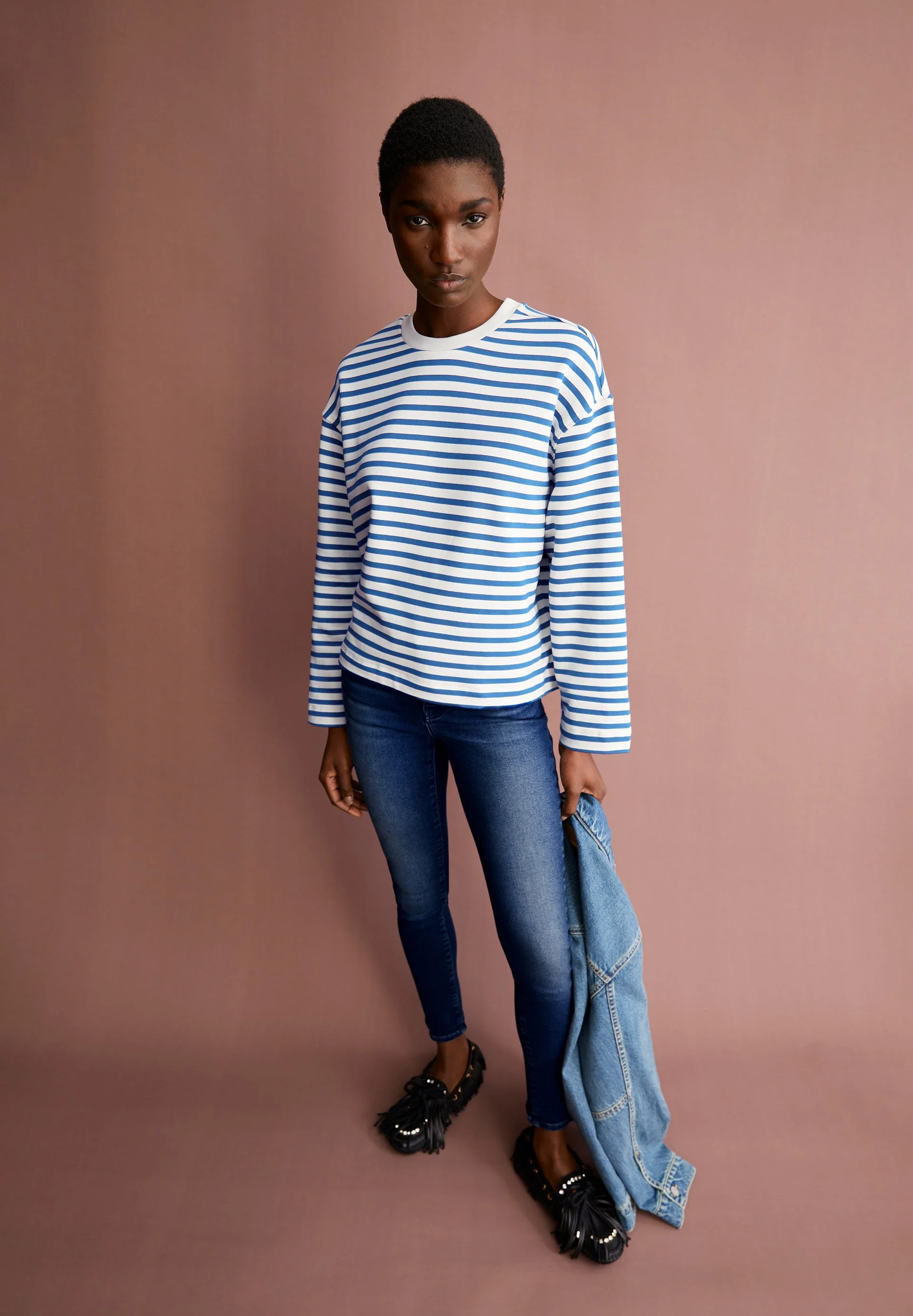 FRANKAA MAARLEN GESTREIFTES SWEATSHIRT | undyed-dark morning - Image 4