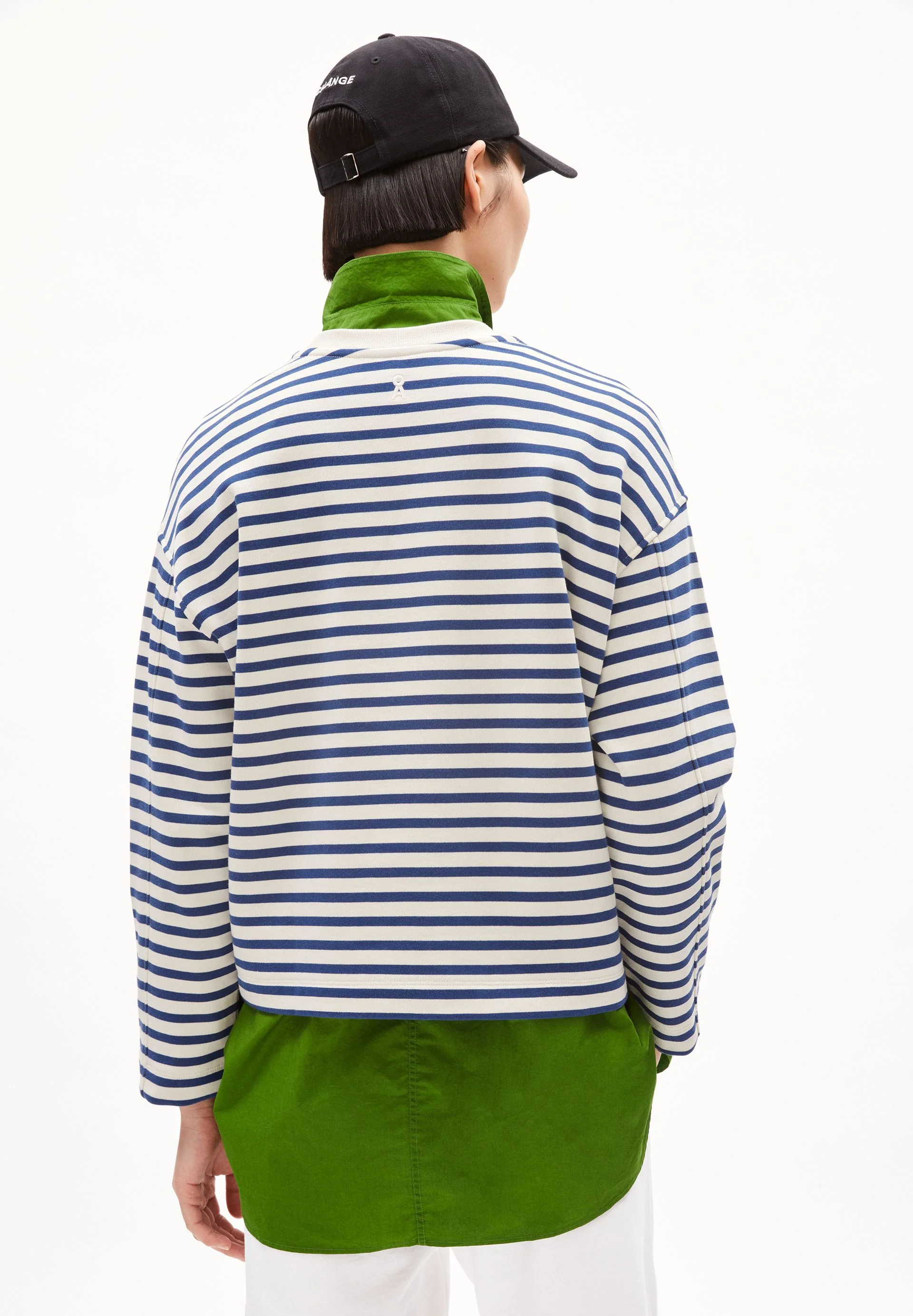 FRANKAA MAARLEN GESTREIFTES SWEATSHIRT | undyed-faded indigo - Image 2