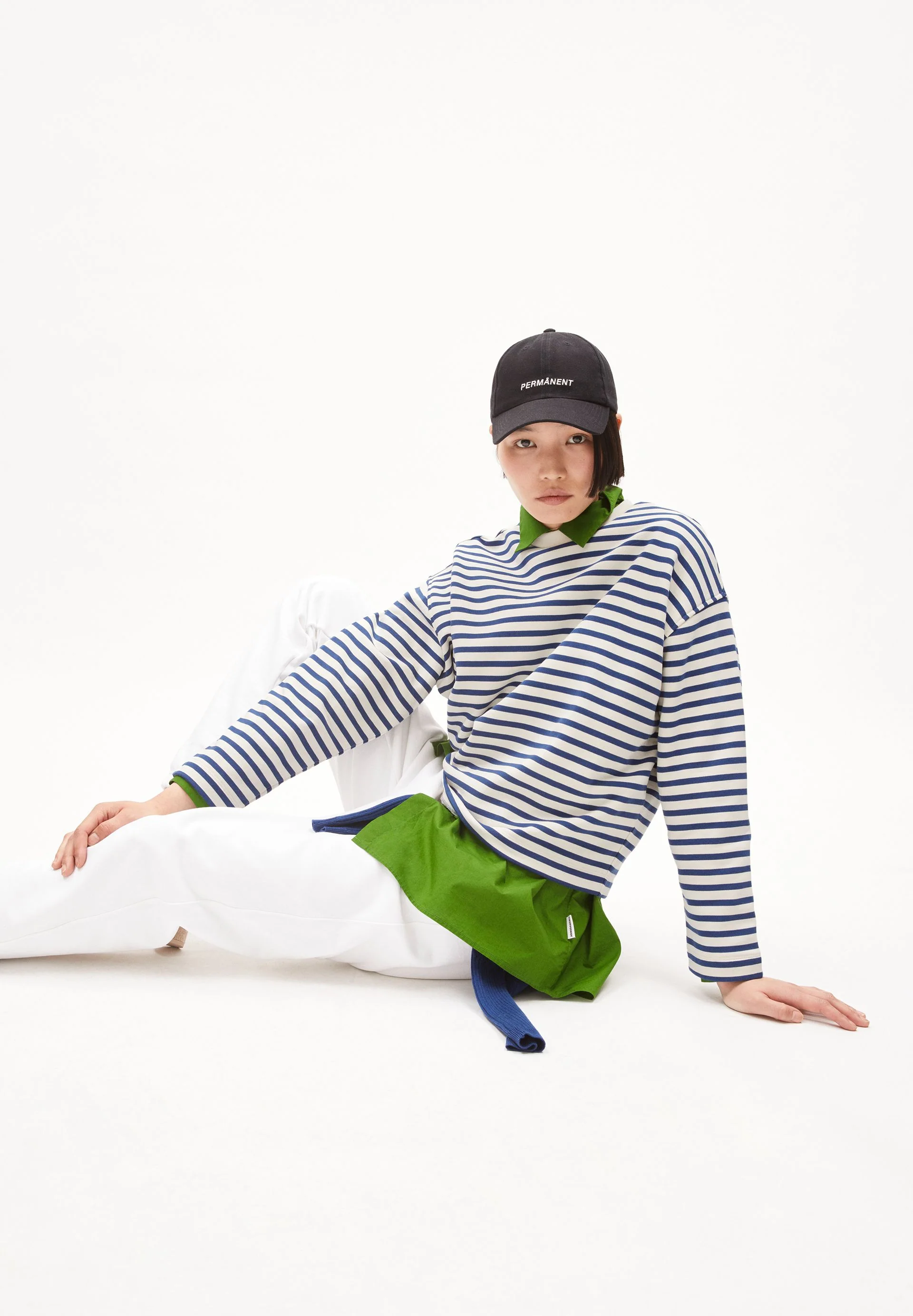 FRANKAA MAARLEN GESTREIFTES SWEATSHIRT | undyed-faded indigo - Image 4