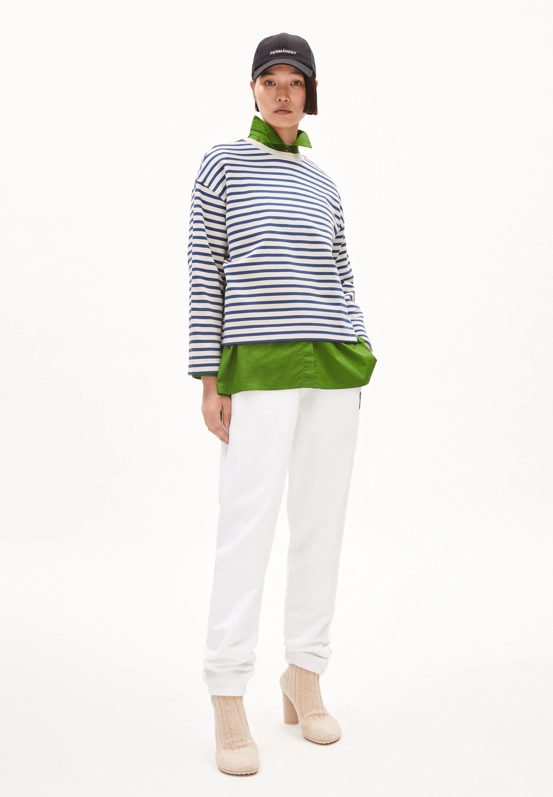 FRANKAA MAARLEN GESTREIFTES SWEATSHIRT | undyed-faded indigo - Image 5