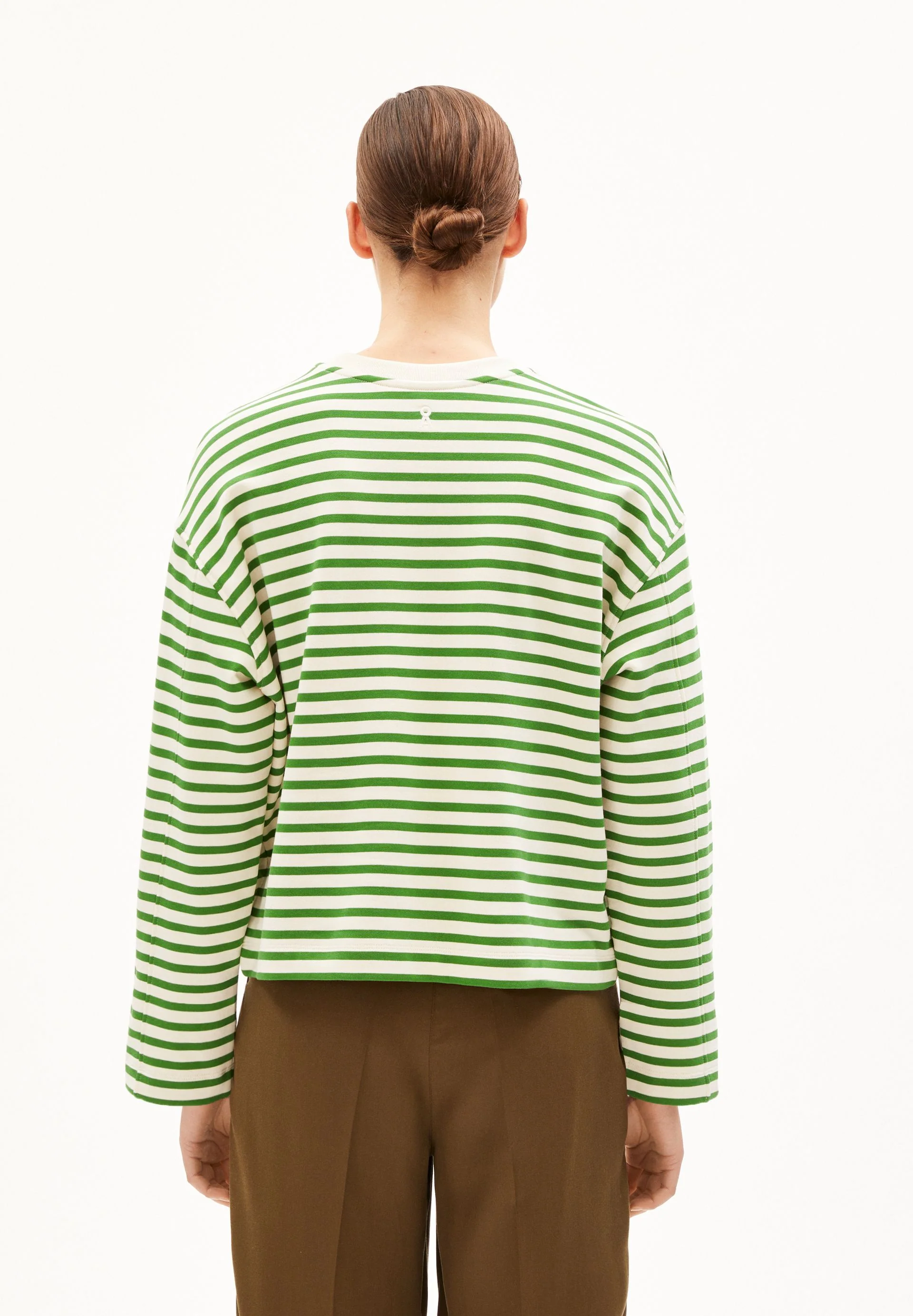 FRANKAA MAARLEN GESTREIFTES SWEATSHIRT | undyed-ivy green - Image 2