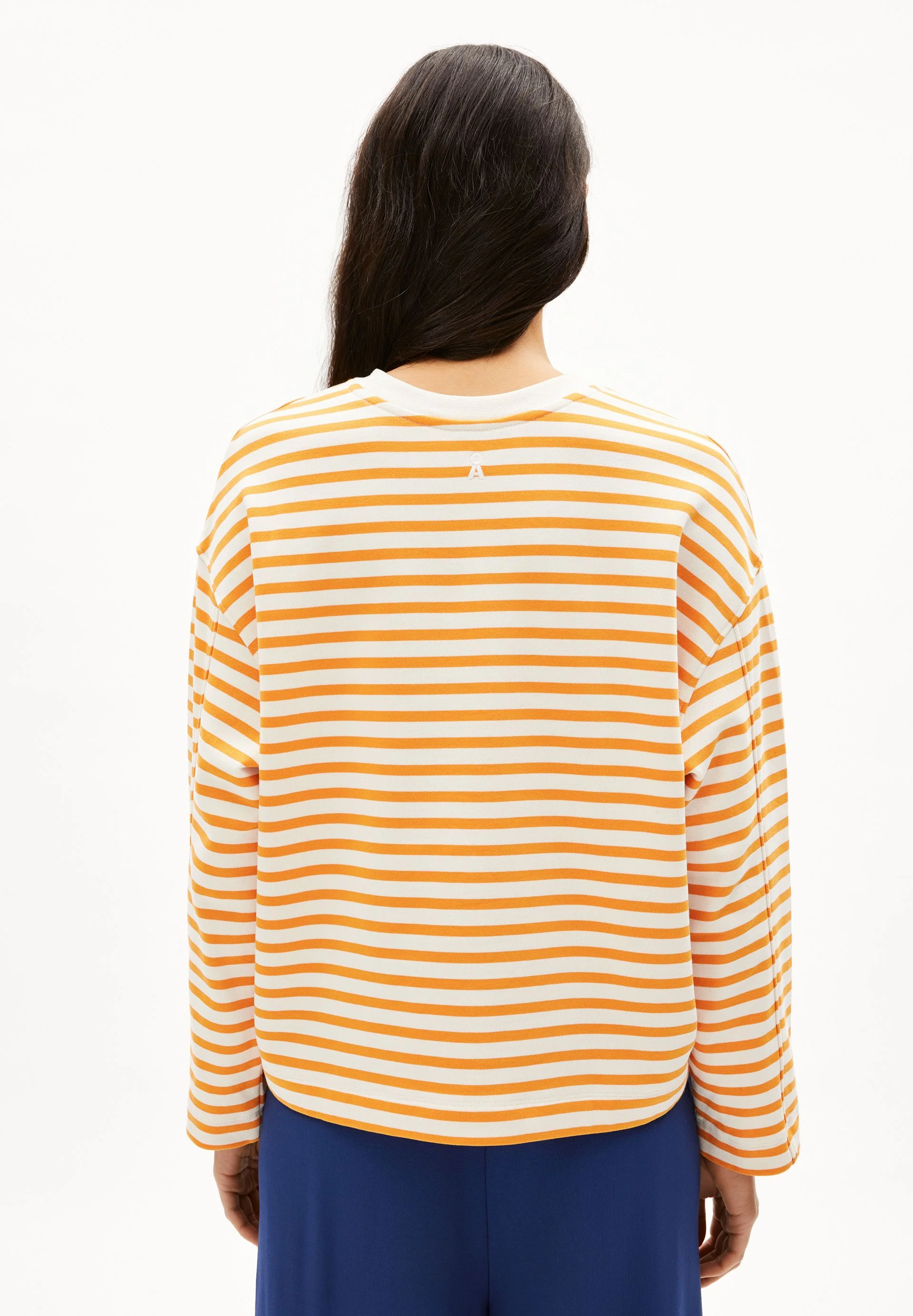 FRANKAA MAARLEN GESTREIFTES SWEATSHIRT | undyed-light tangerine - Image 2