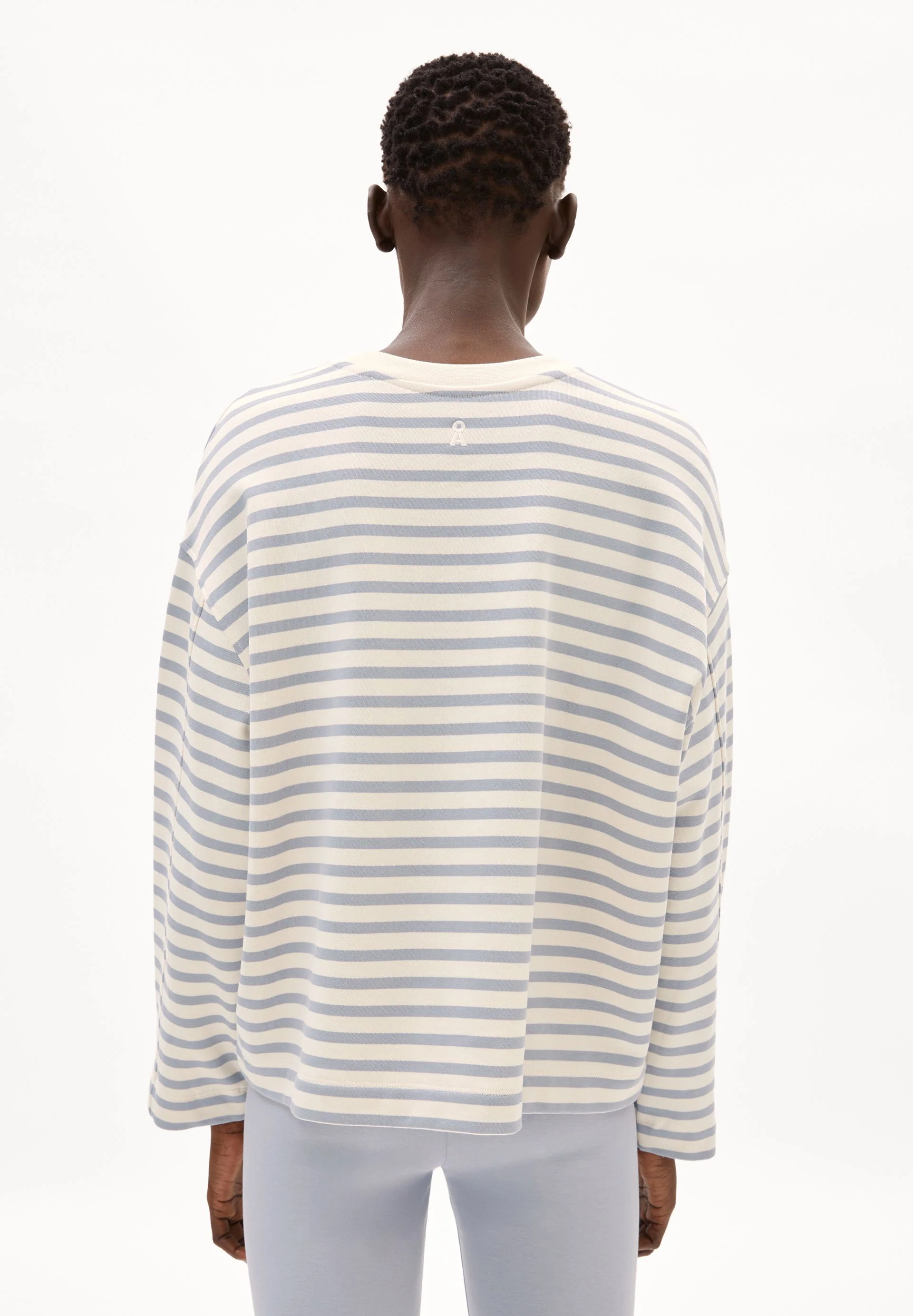 FRANKAA MAARLEN GESTREIFTES SWEATSHIRT | undyed-misty morning - Image 2