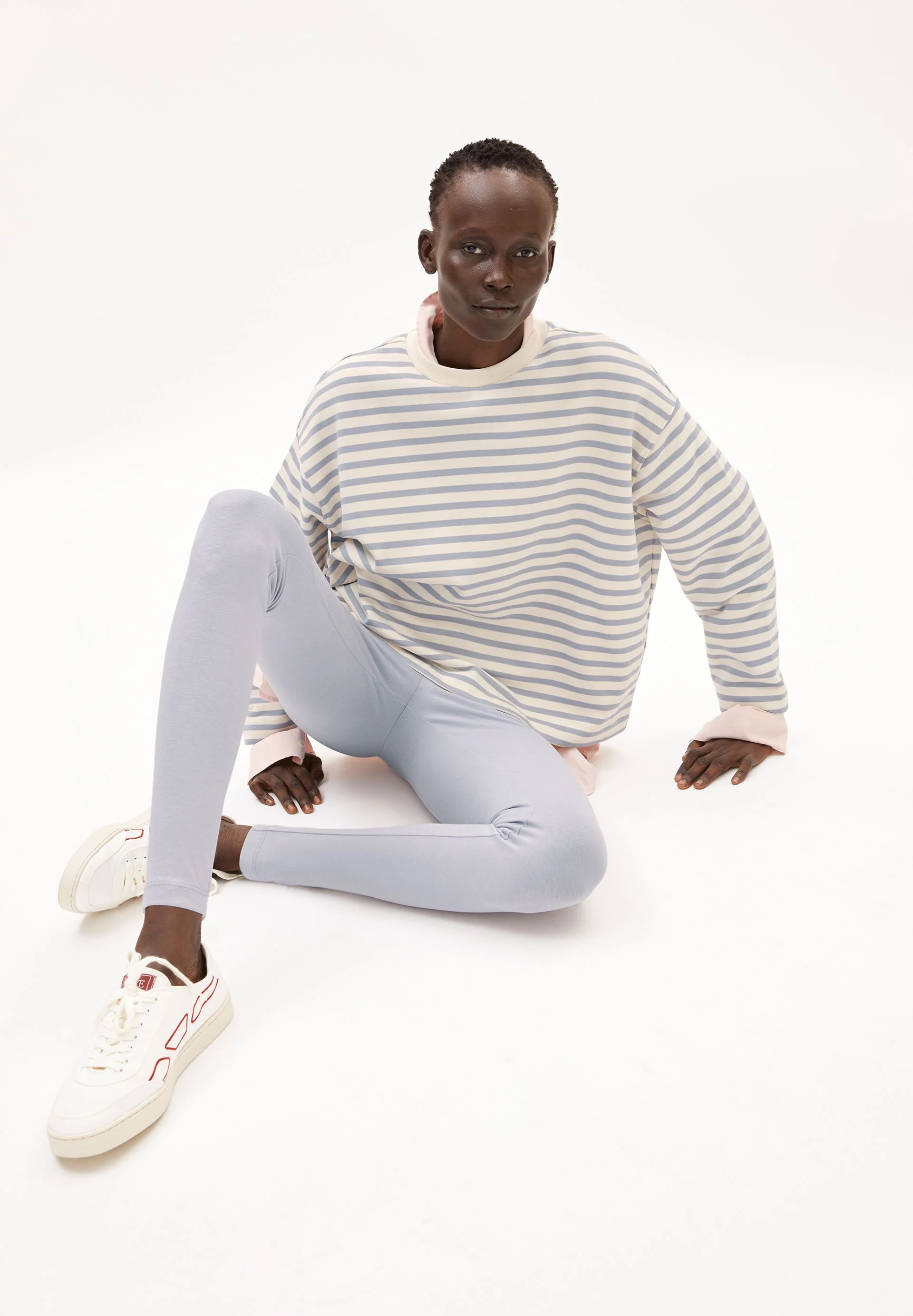FRANKAA MAARLEN GESTREIFTES SWEATSHIRT | undyed-misty morning - Image 4