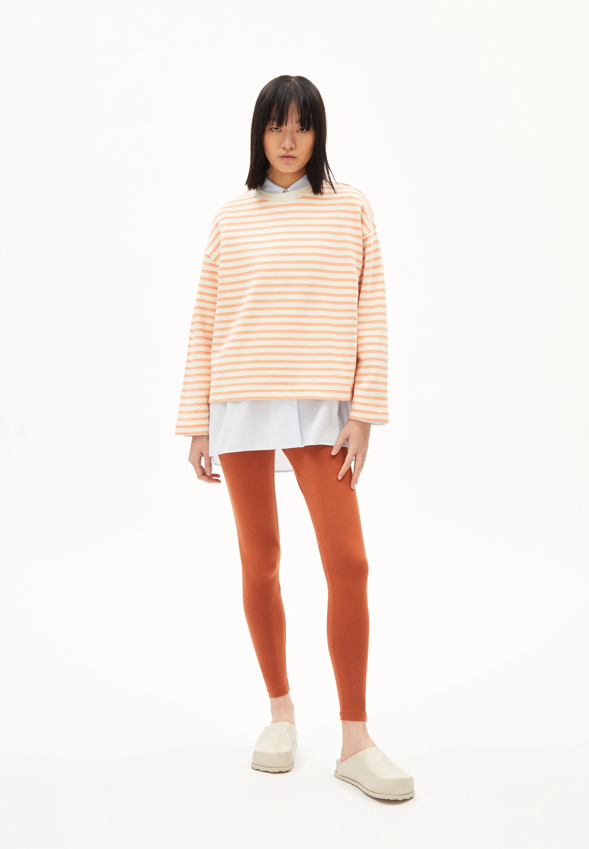 FRANKAA MAARLEN GESTREIFTES SWEATSHIRT | warm peach-undyed - Image 5