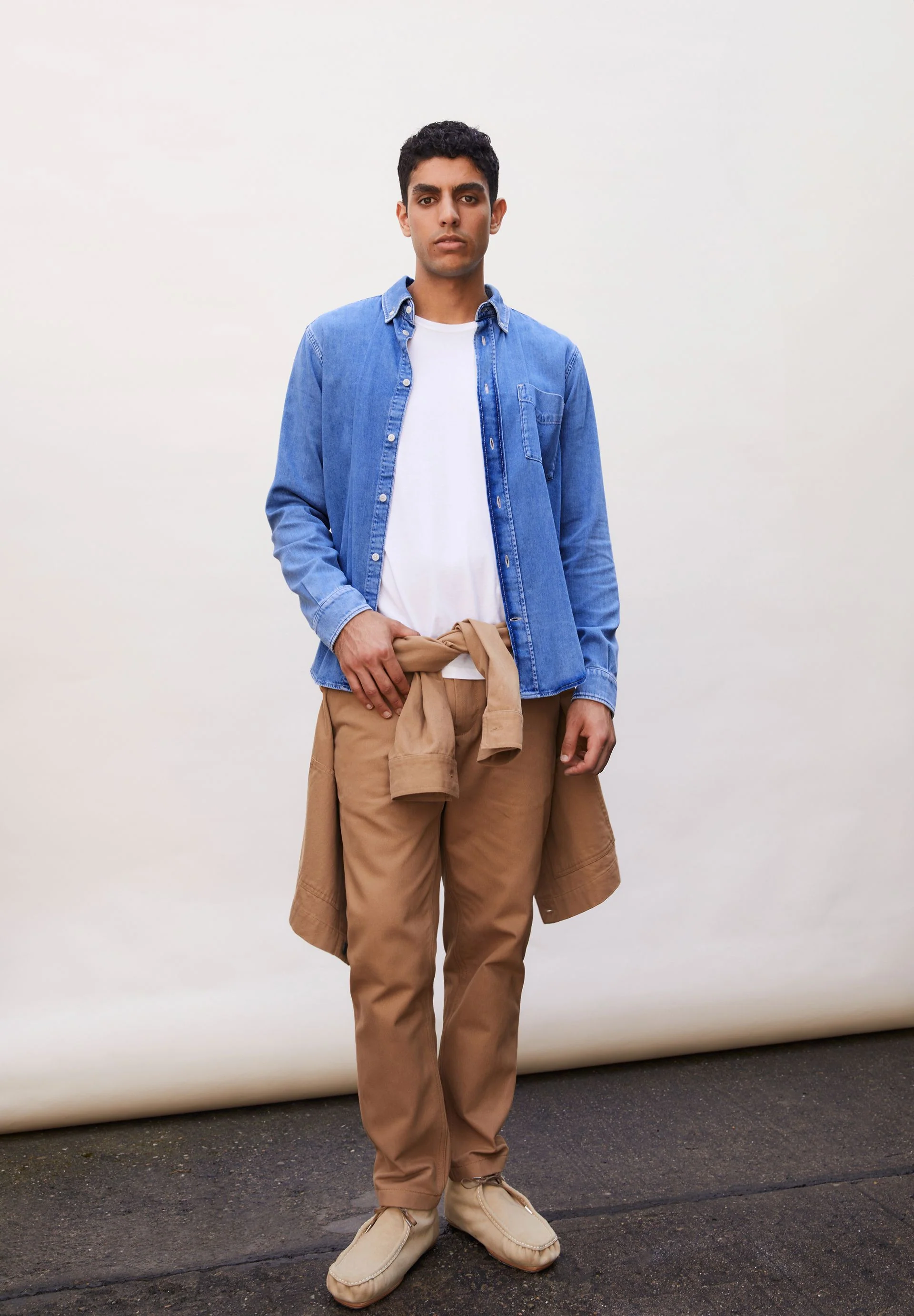 GAVRAA DENIM SHIRT | powder - Image 4