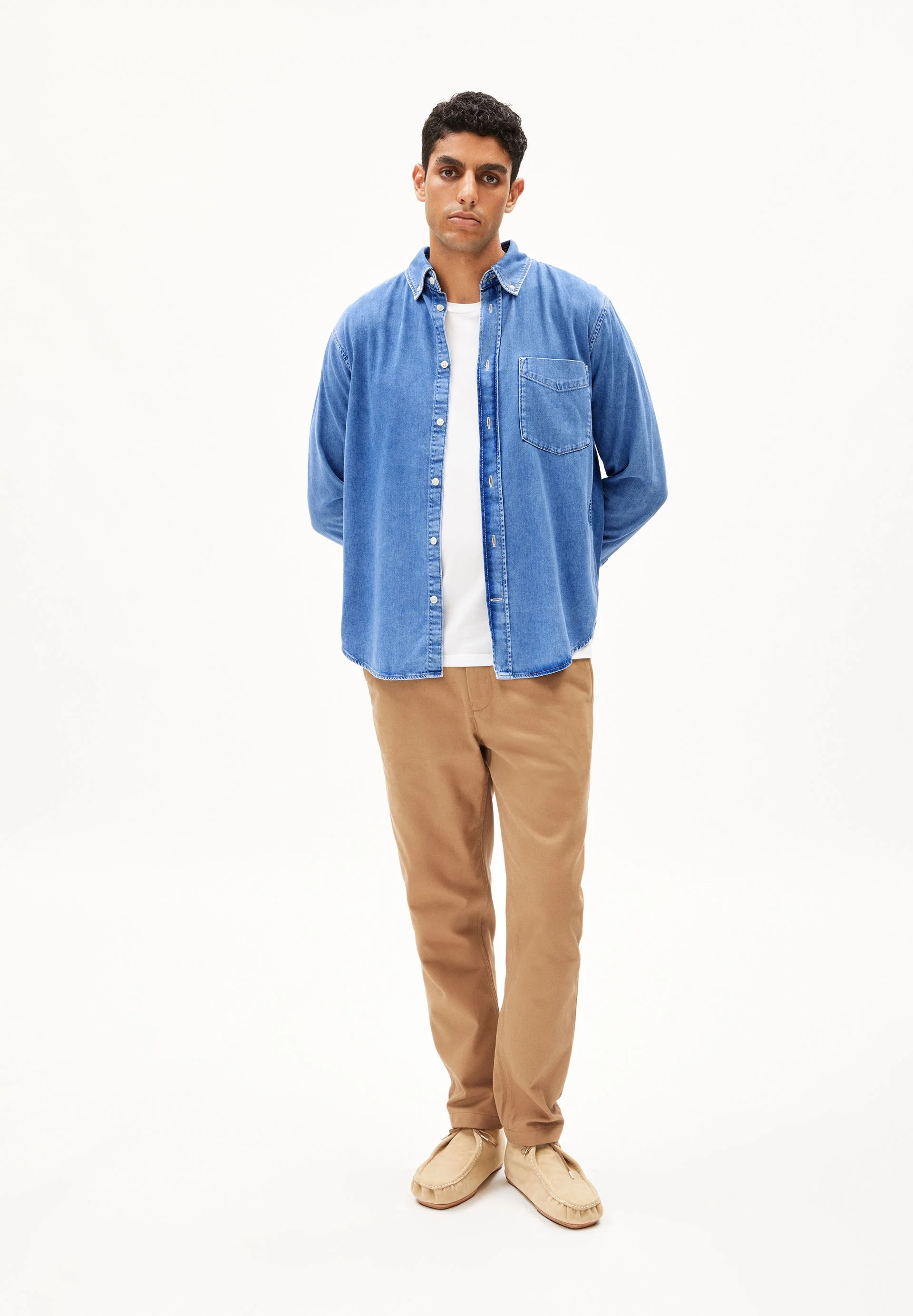 GAVRAA DENIM SHIRT | powder - Image 5