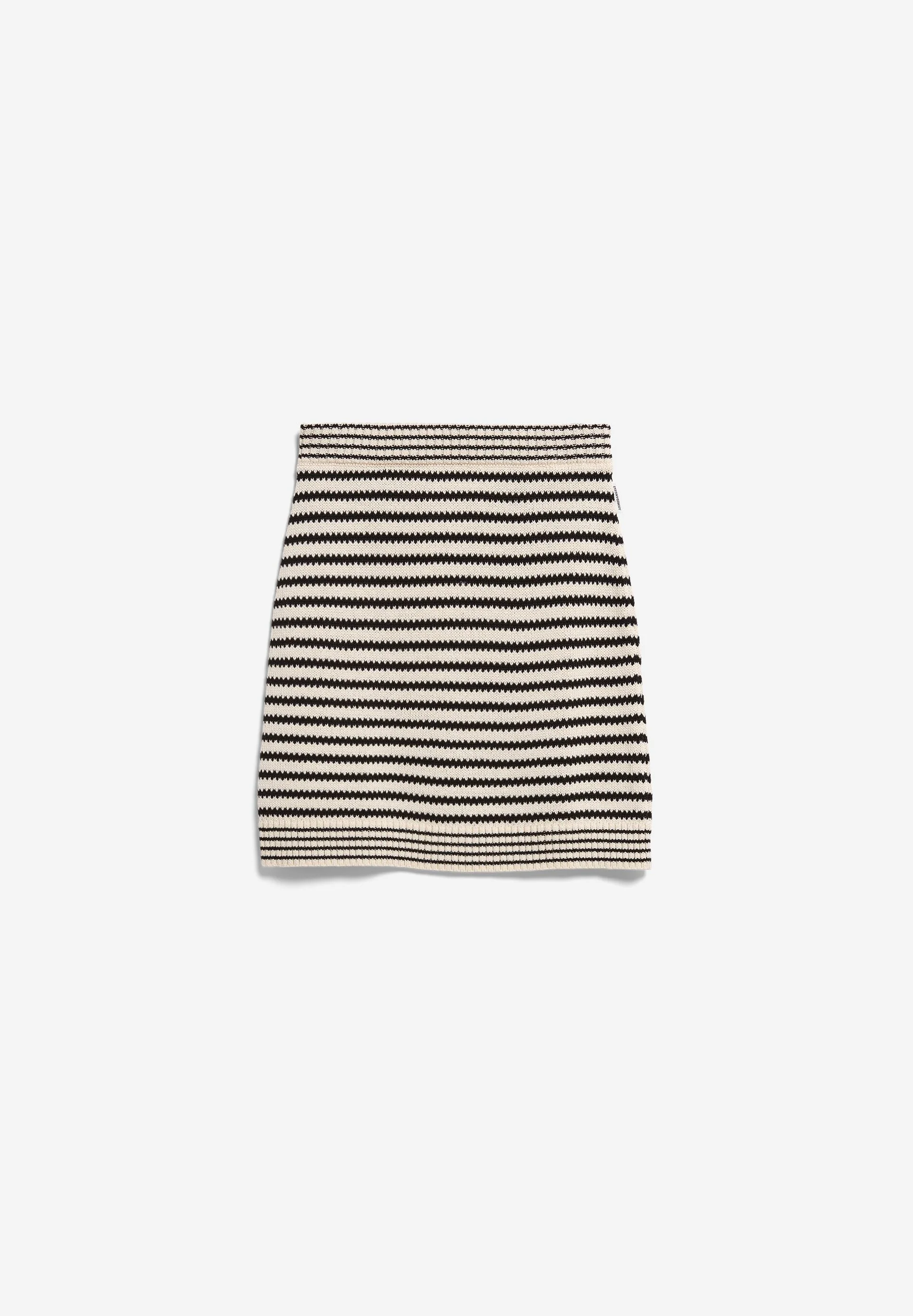 GESTREIFTER MINI-STRICKROCK | undyed-black - Image 6