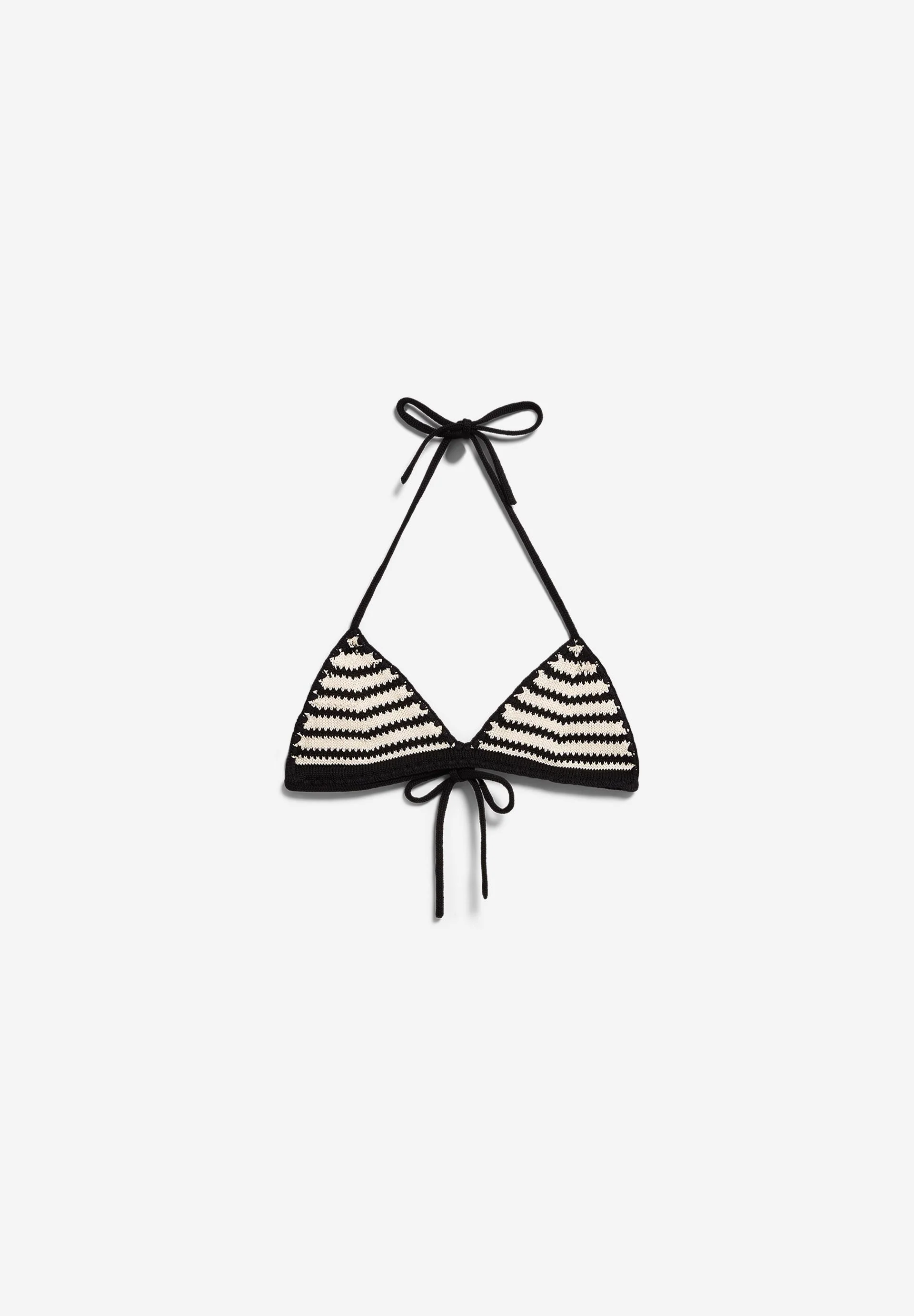 GESTREIFTES BIKINI STRICKTOP | undyed-black - Image 6
